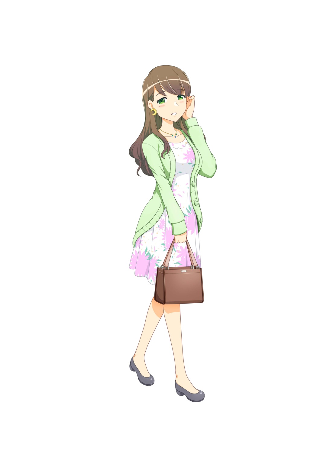 baton=relay, dress, heels, shirakawa_kotone, sweater, tagme