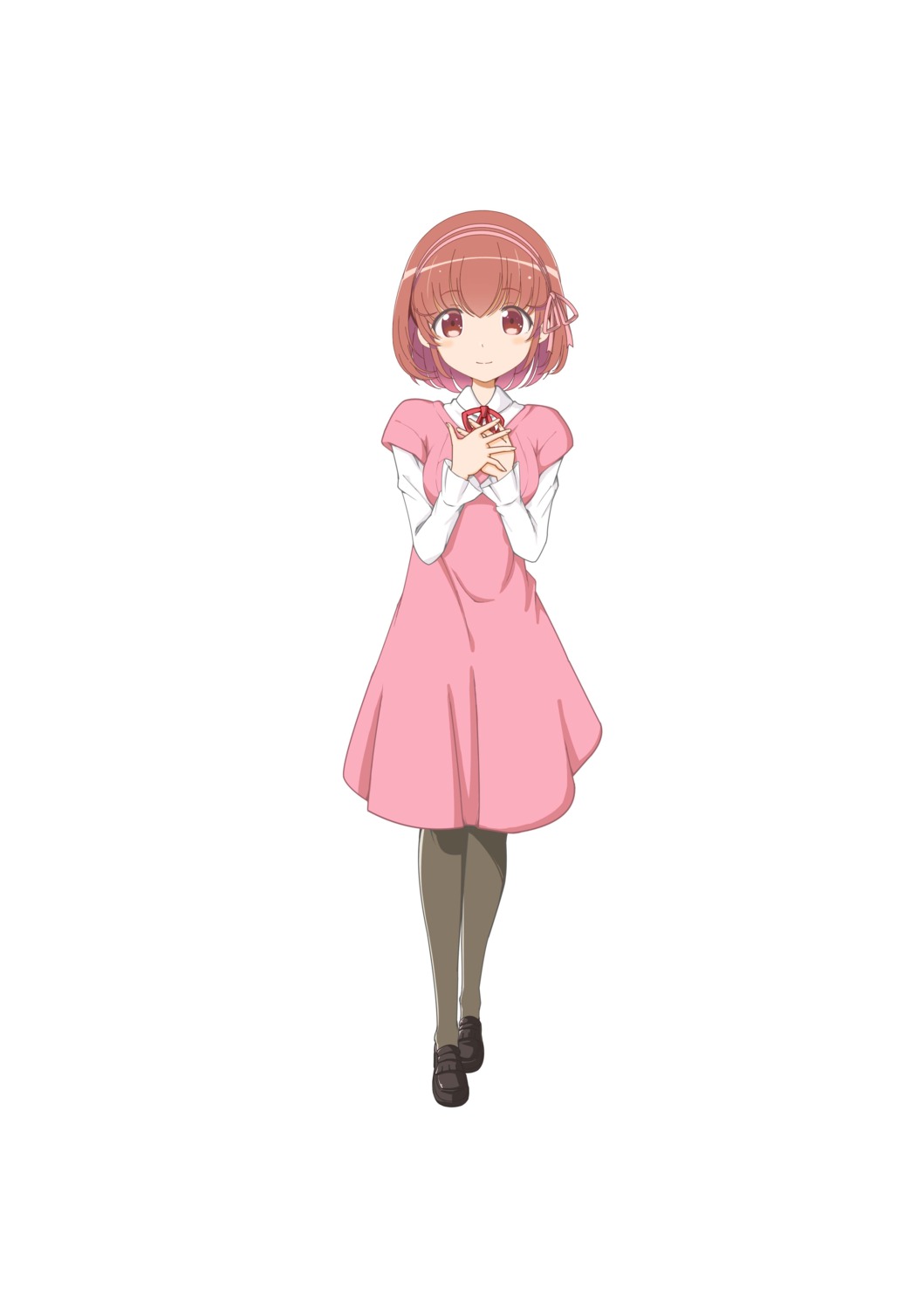 baton=relay, breast_hold, dress, sakura_misato, tagme
