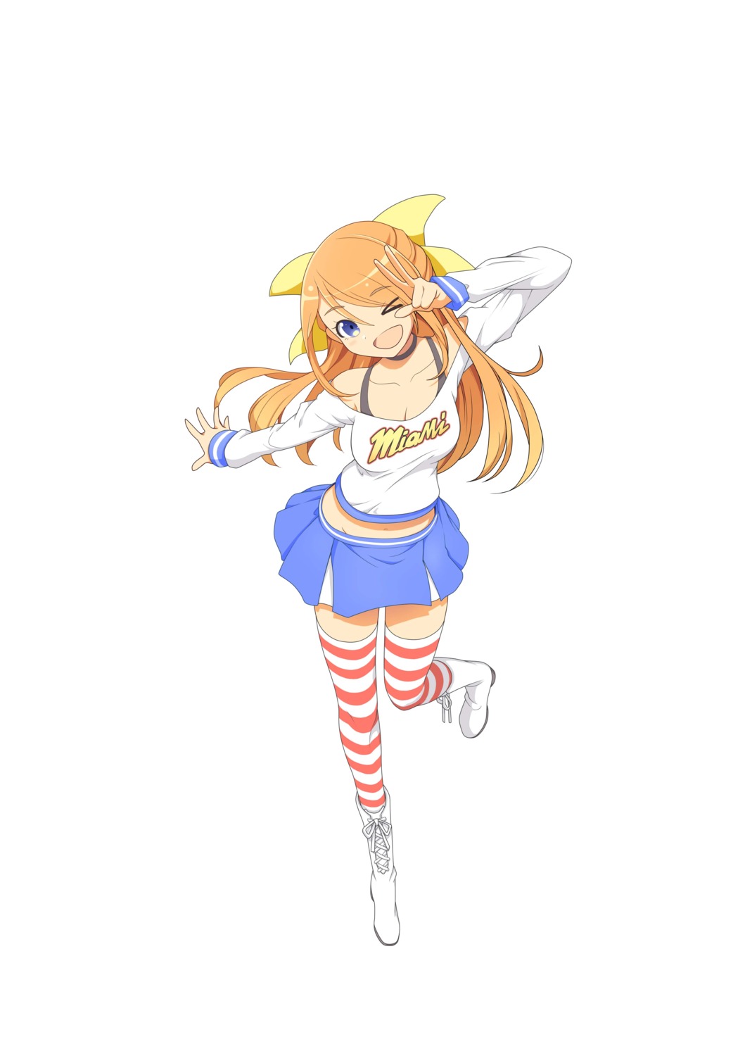 baton=relay, cleavage, kanzaki_senri, tagme, thighhighs
