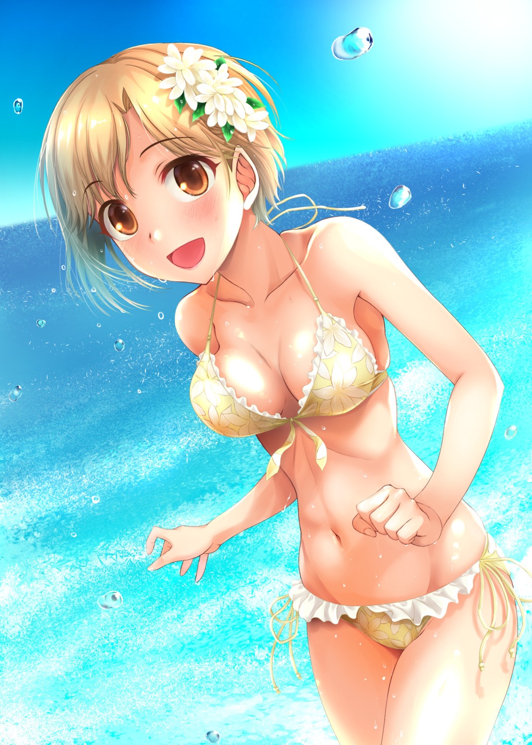 aiba_yumi, bikini, cleavage, naharyou, swimsuits, the_idolm@ster, the_idolm@ster_cinderella_girls