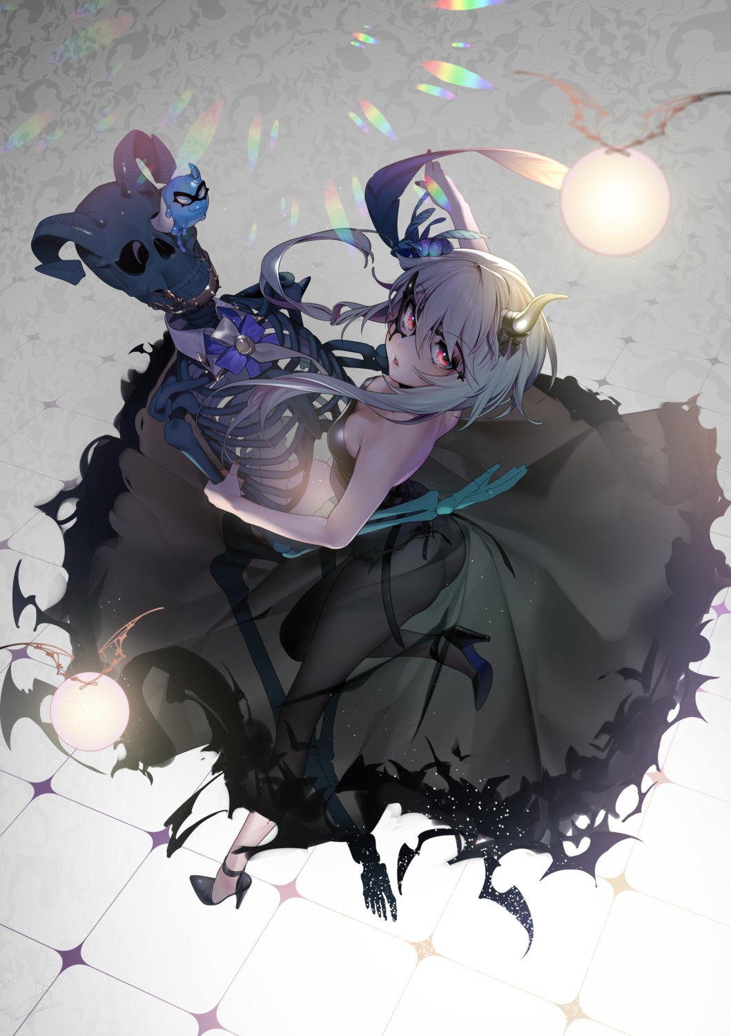 ass, cleavage, heels, horns, mataro, matarou, monster, ohisashiburi, see_through