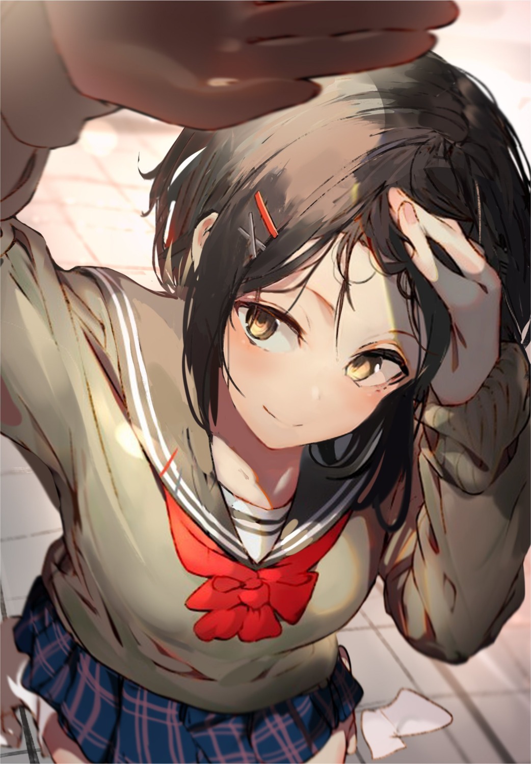 enj!, seifuku, sweater