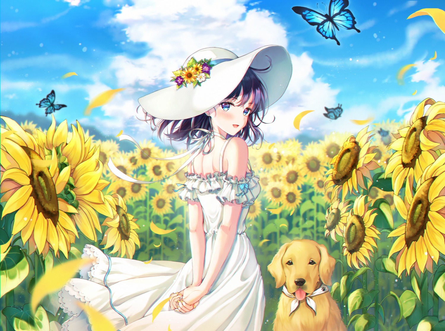 dress, foreign_blue, skirt_lift, summer_dress