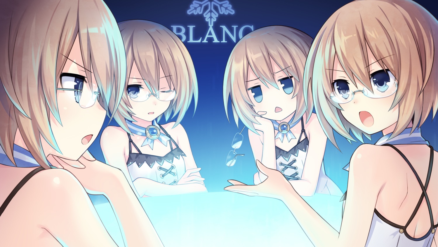 blanc, choujigen_game_neptune, game_cg, megane, tsunako, yuusha_neptune_sekai_yo_uchuu_yo_katsumoku_seyo!!_ultimate_rpg_sengen!!
