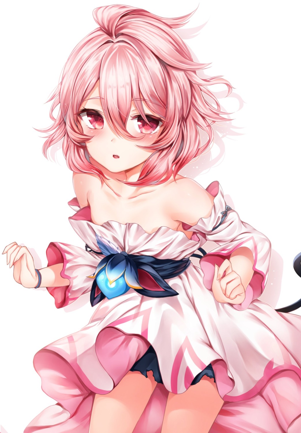 dress, elsword, laby_(elsword), skirt_lift, tail, zerocat