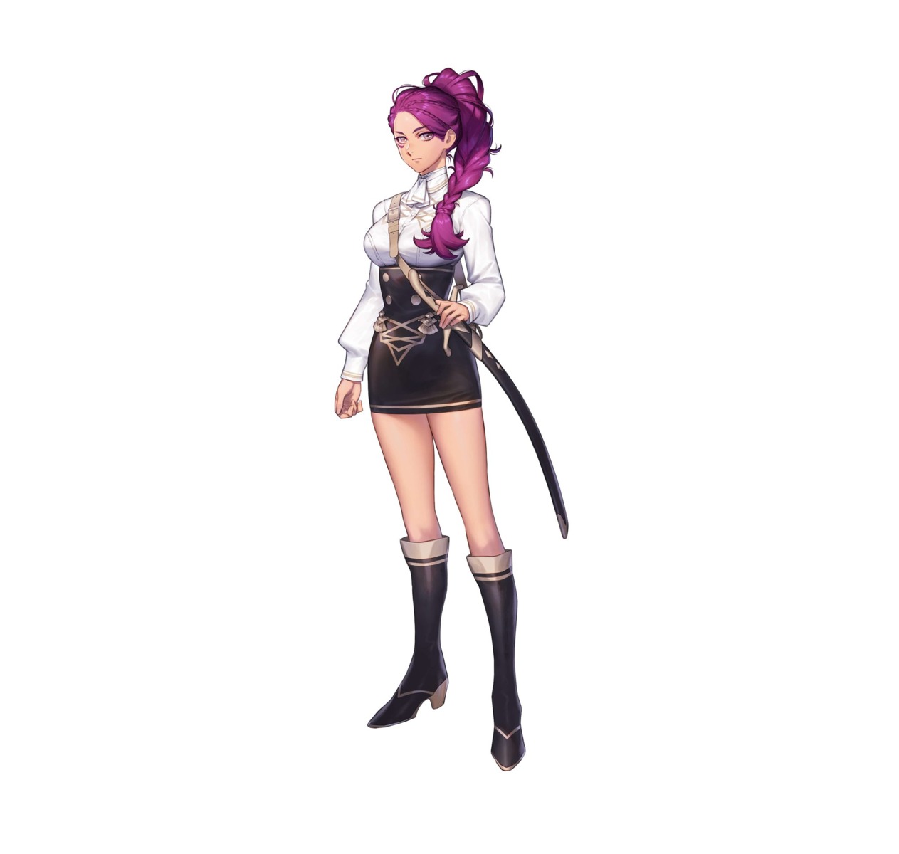 azusa, fire_emblem, fire_emblem_heroes, fire_emblem_three_houses, heels, nintendo, petra_(fire_emblem), sword, uniform