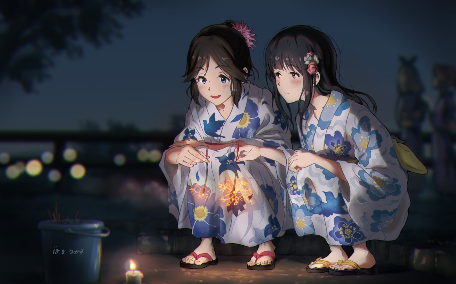 hibike!_euphonium, kasaki_nozomi, liz_to_aoi_tori, nakagawa_natsuki, tree_bowbow, yoroizuka_mizore, yoshikawa_yuuko, yukata