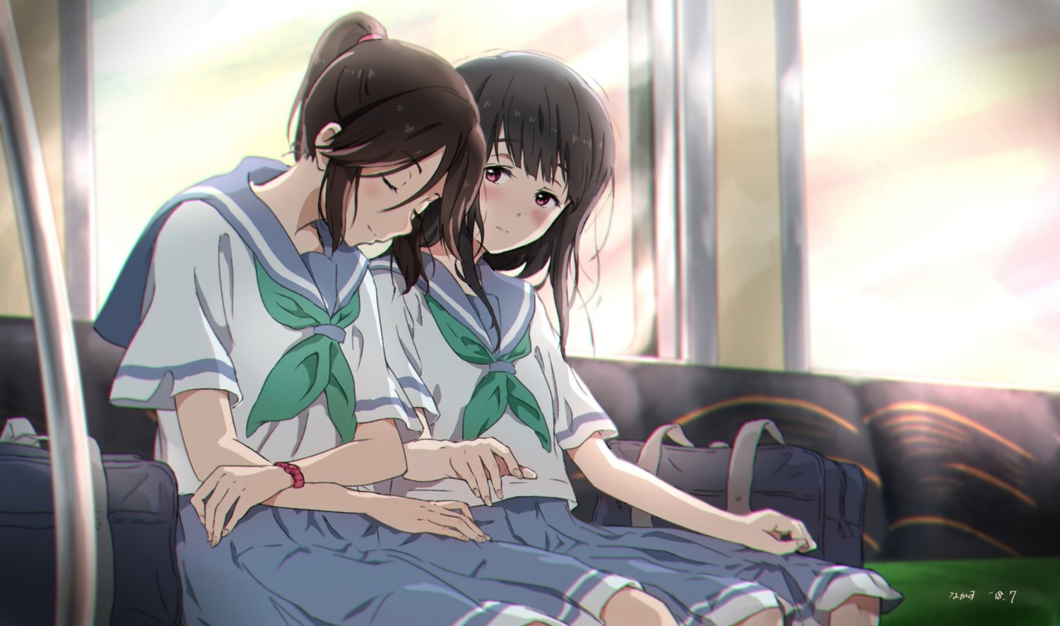 hibike!_euphonium, kasaki_nozomi, liz_to_aoi_tori, seifuku, tree_bowbow, yoroizuka_mizore
