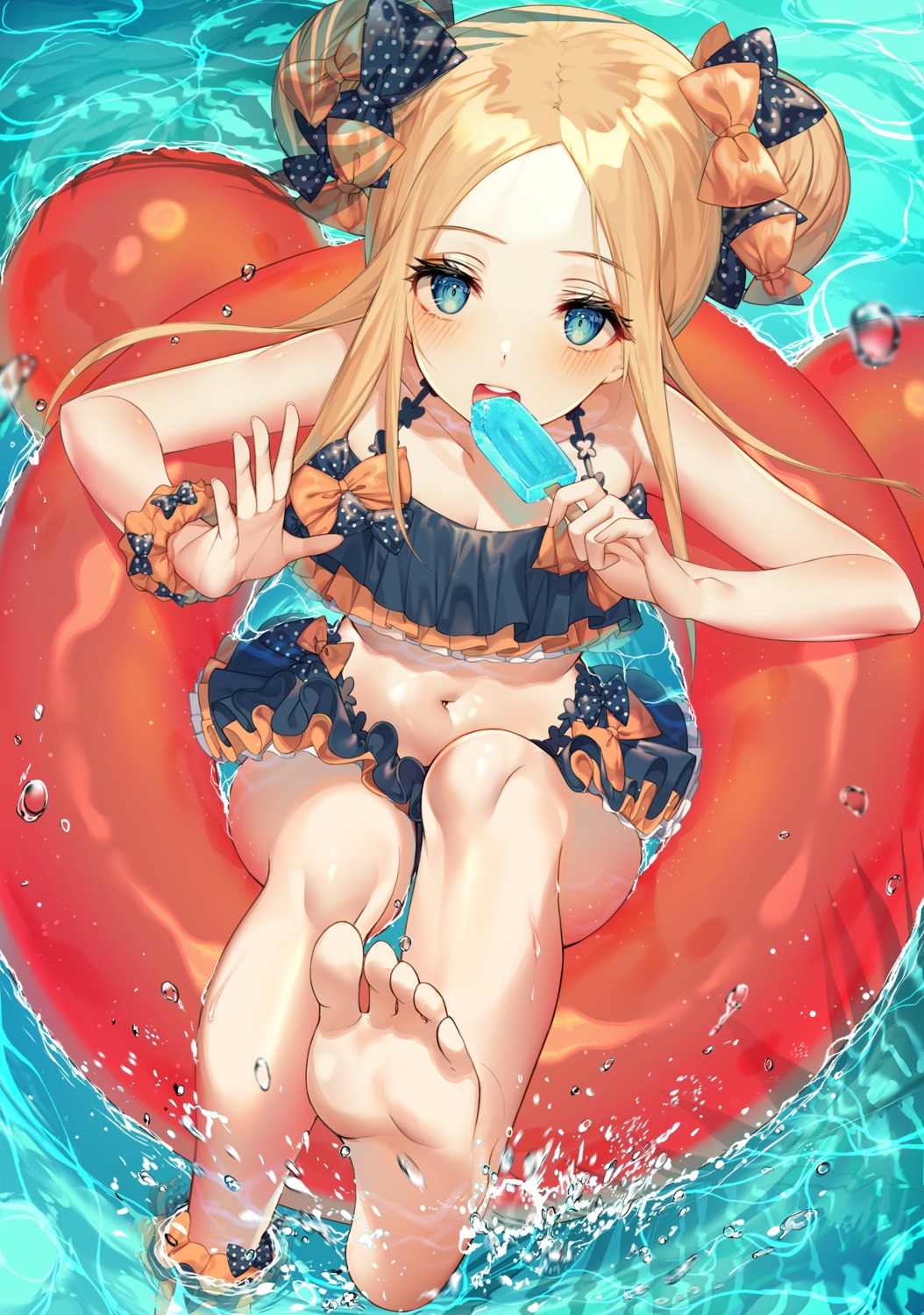 abigail_williams_(fate), bikini, fate/grand_order, feet, kinty, swimsuits, wet