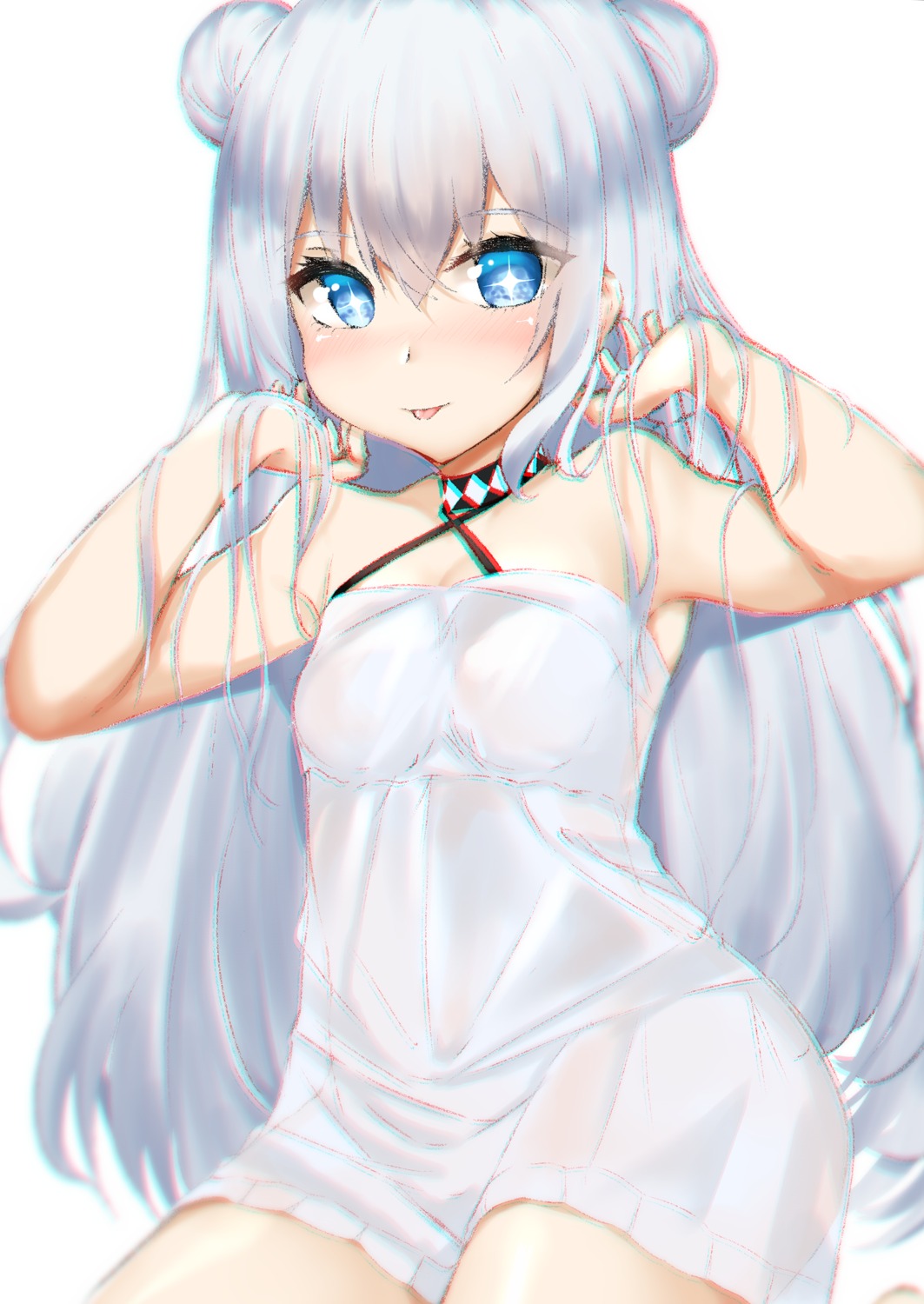ashita_no_sakuya, azur_lane, cleavage, le_malin_(azur_lane)
