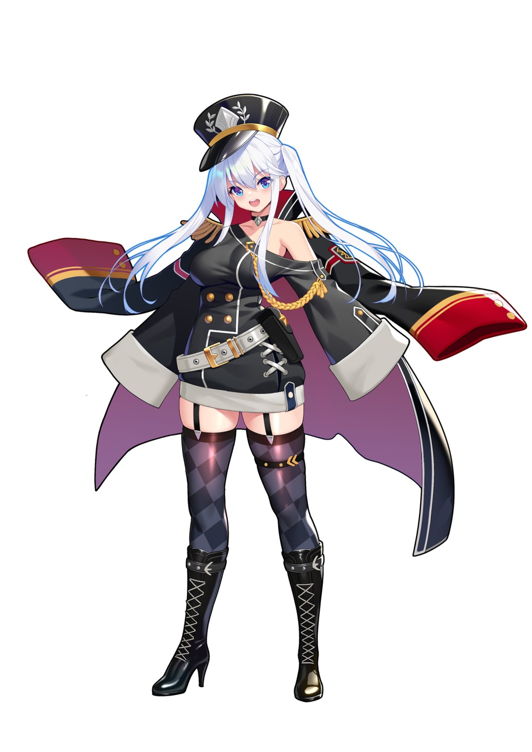 garter, guohua, heels, stockings, thighhighs, uniform