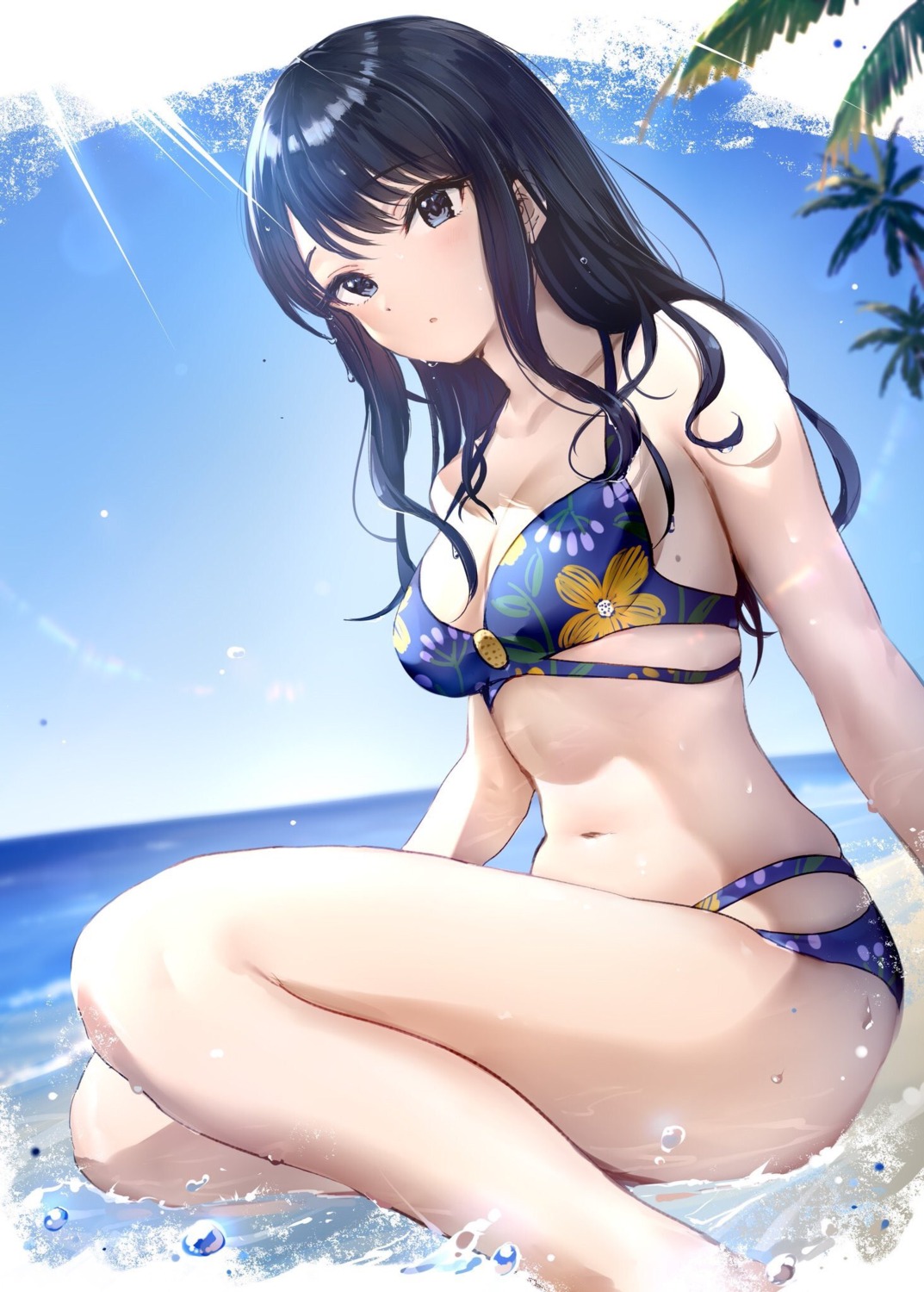 bikini, cleavage, kazano_hiori, swimsuits, takeya_y0615, the_idolm@ster, the_idolm@ster_shiny_colors, wet