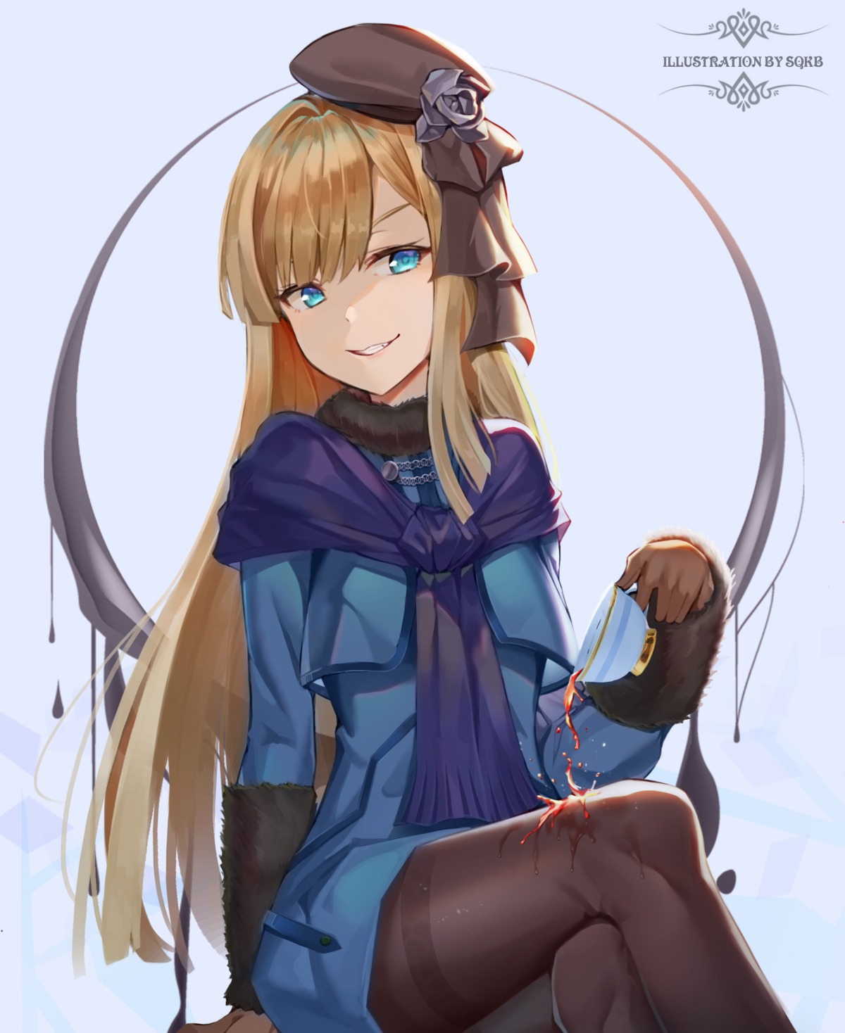 dress, lord_el-melloi_ii-sei_no_jikenbo, pantyhose, reines_el-melloi_archisorte, shi_qi_kuang_beng, wet_clothes