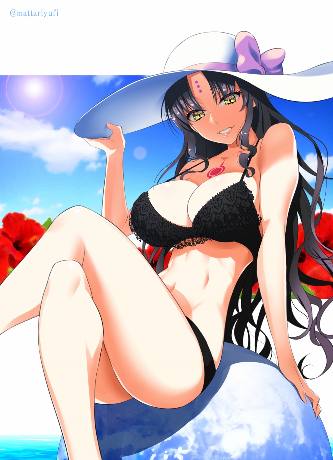 bikini, cleavage, fate/grand_order, mattari_yufi, sessyoin_kiara, swimsuits, tattoo
