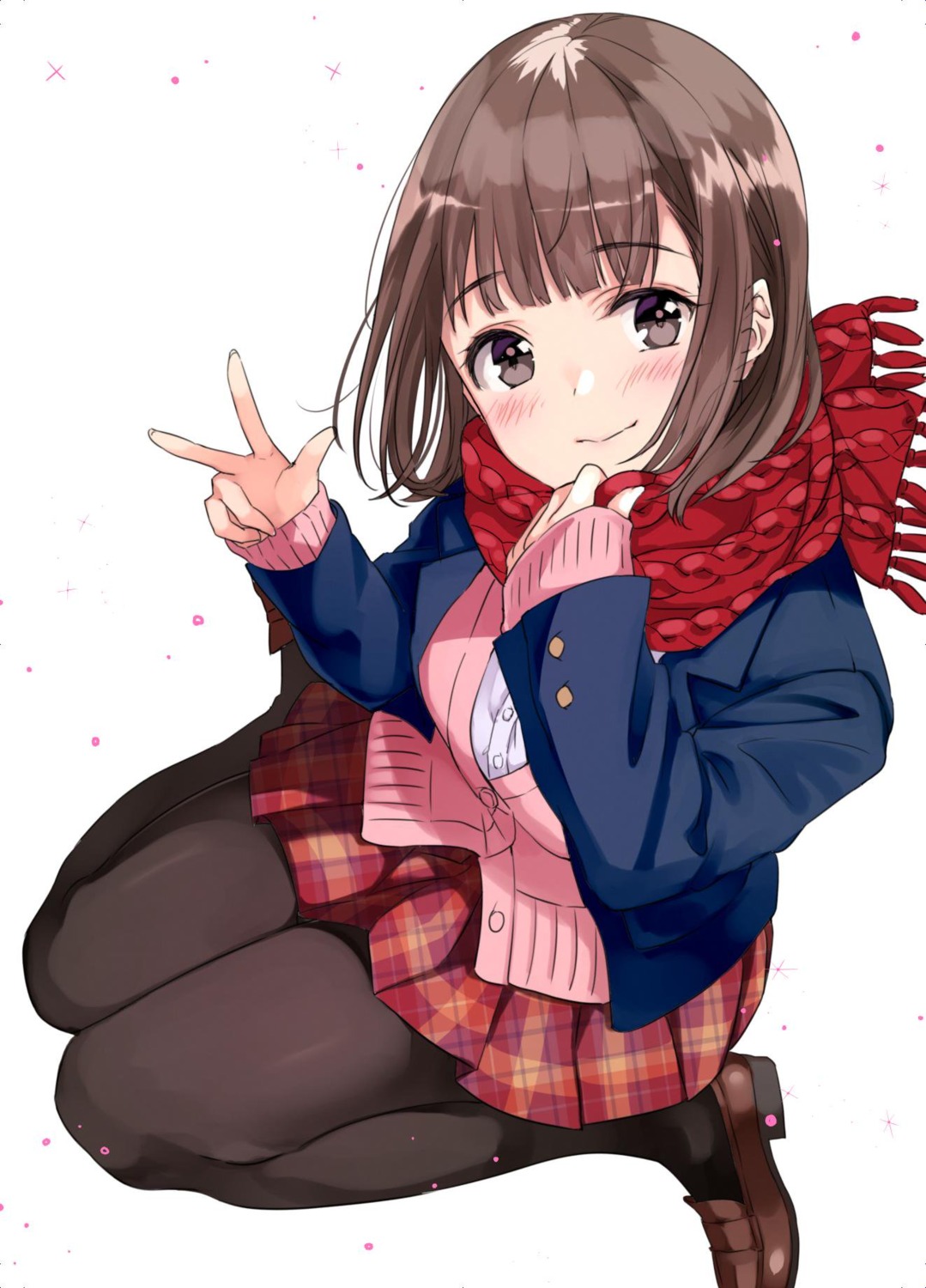 heels, matsuzaki_miyuki, pantyhose, seifuku, sweater