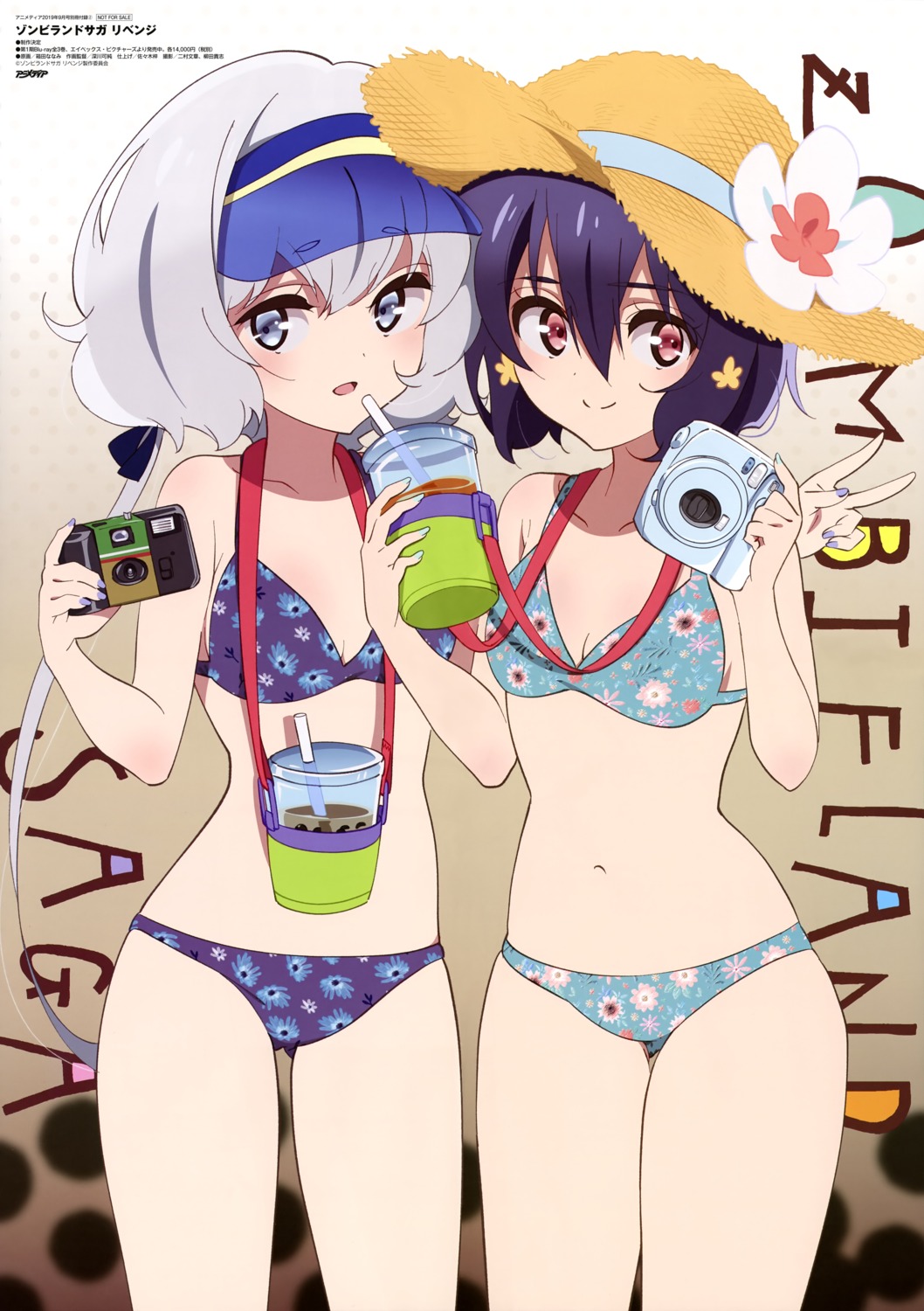 bikini, cleavage, hakoda_nanami, konno_junko, mizuno_ai, swimsuits, zombieland_saga