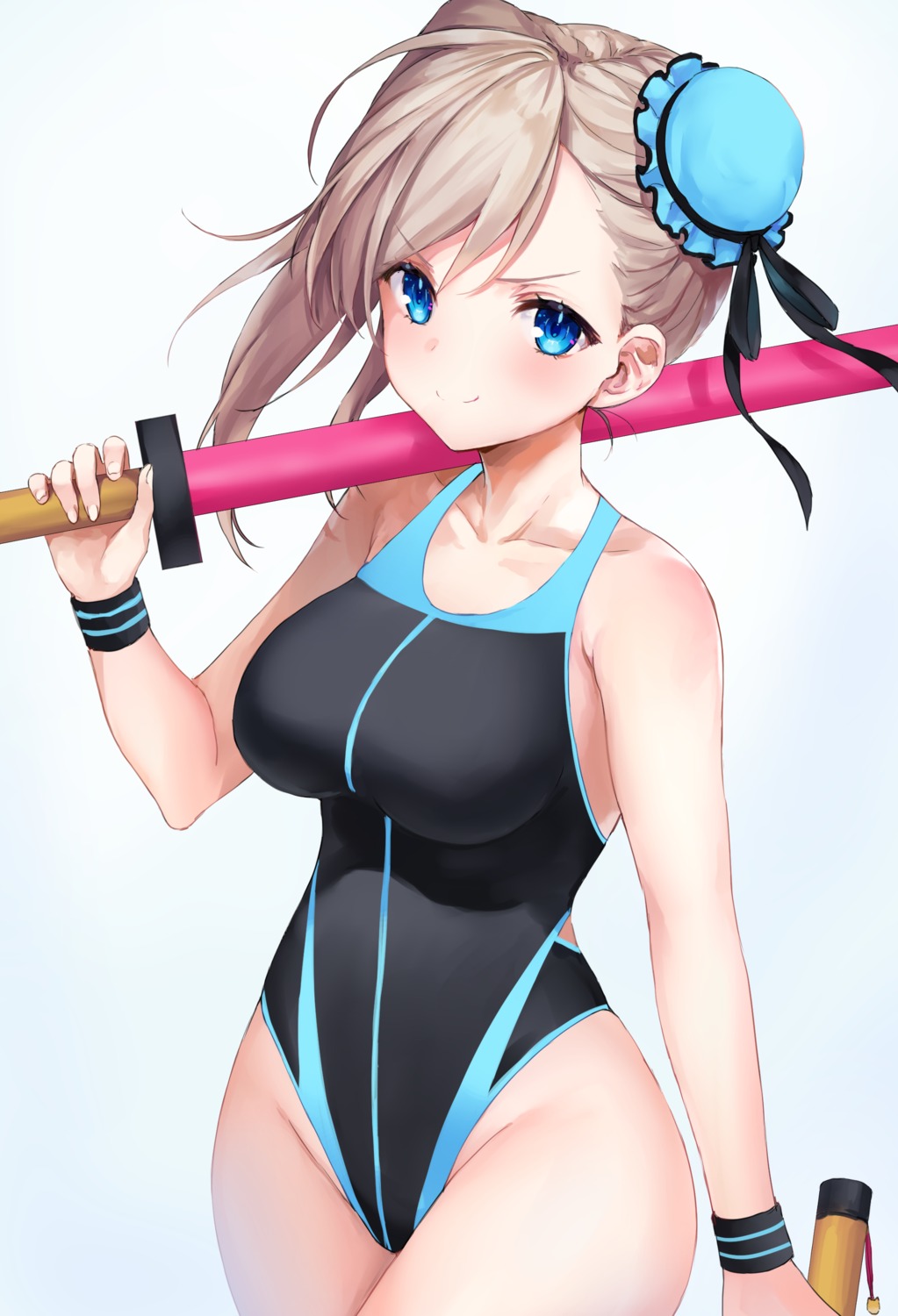 fate/grand_order, ishita_umi, miyamoto_musashi_(fate), swimsuits, sword