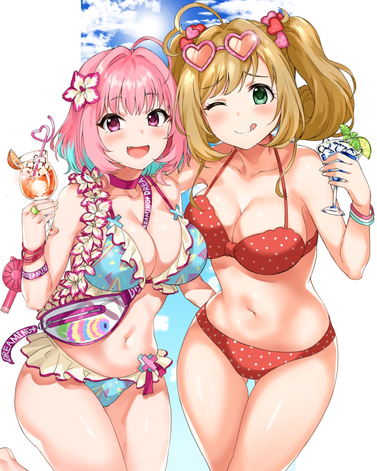 bikini, cleavage, megane, sirurabbit, swimsuits, the_idolm@ster, the_idolm@ster_cinderella_girls, yumemi_riamu