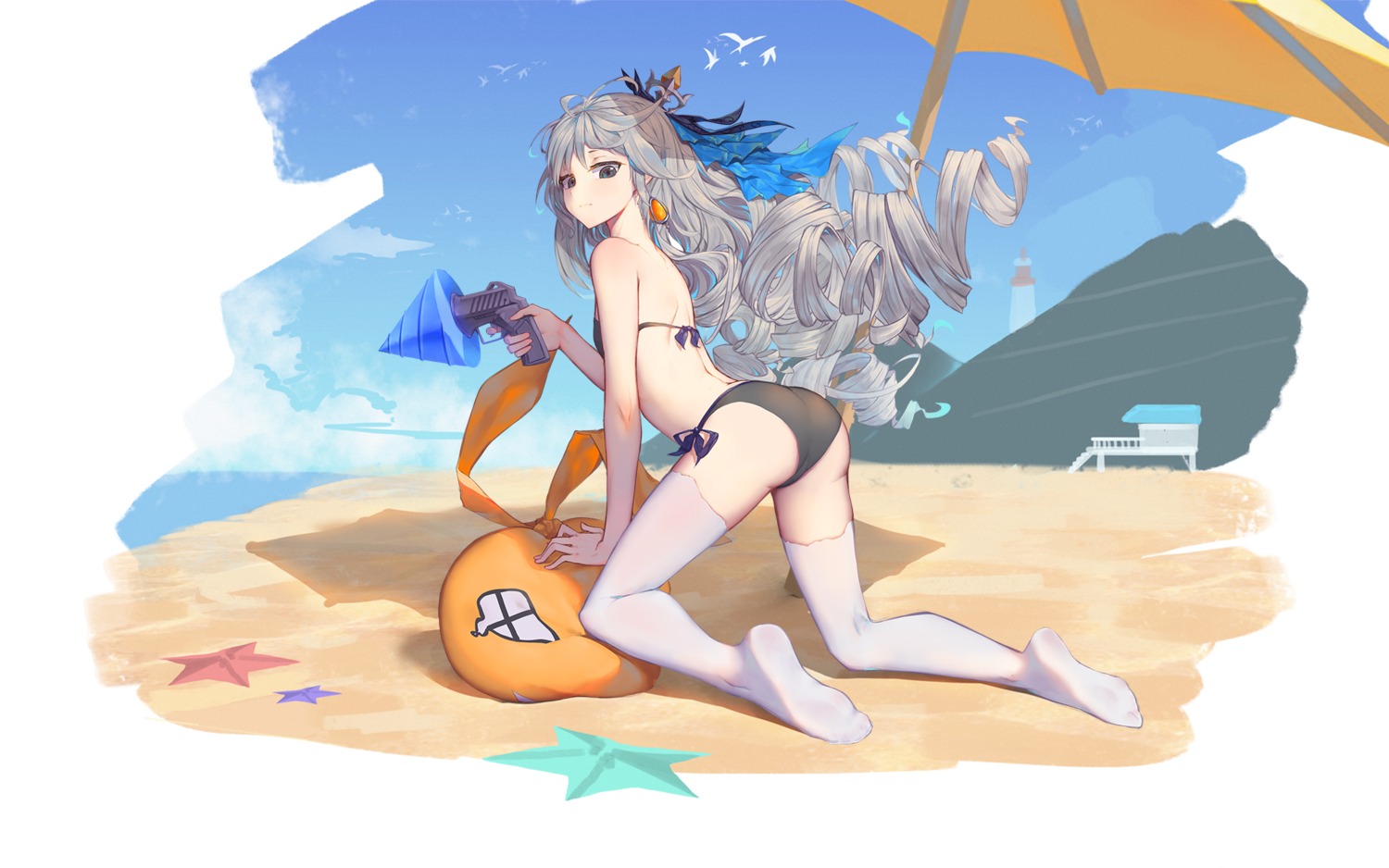 asa_ni_haru, ass, benghuai_xueyuan, bikini, bronya_zaychik, swimsuits, thighhighs
