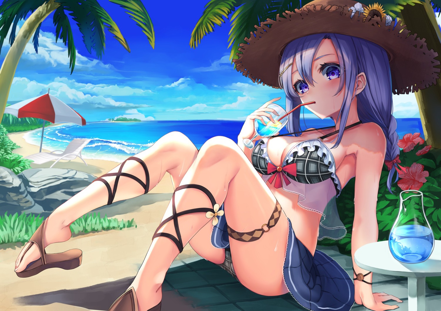 bikini, cleavage, mizuiro_raika, see_through, swimsuits