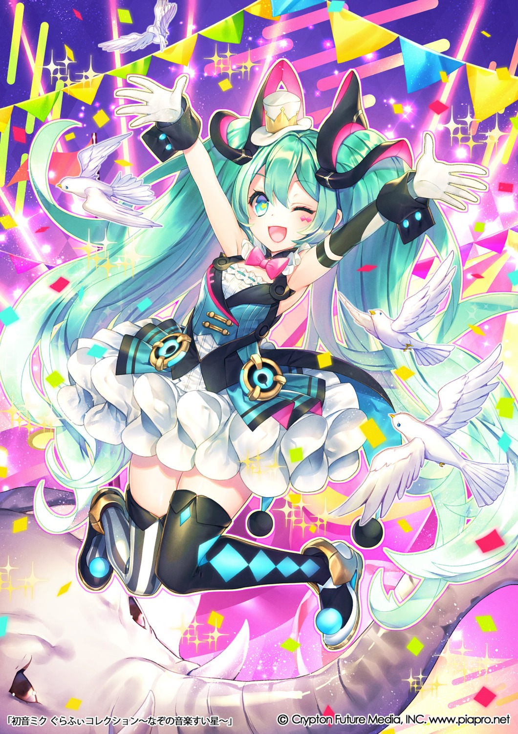 hatsune_miku, magical_mirai, renta, thighhighs, vocaloid