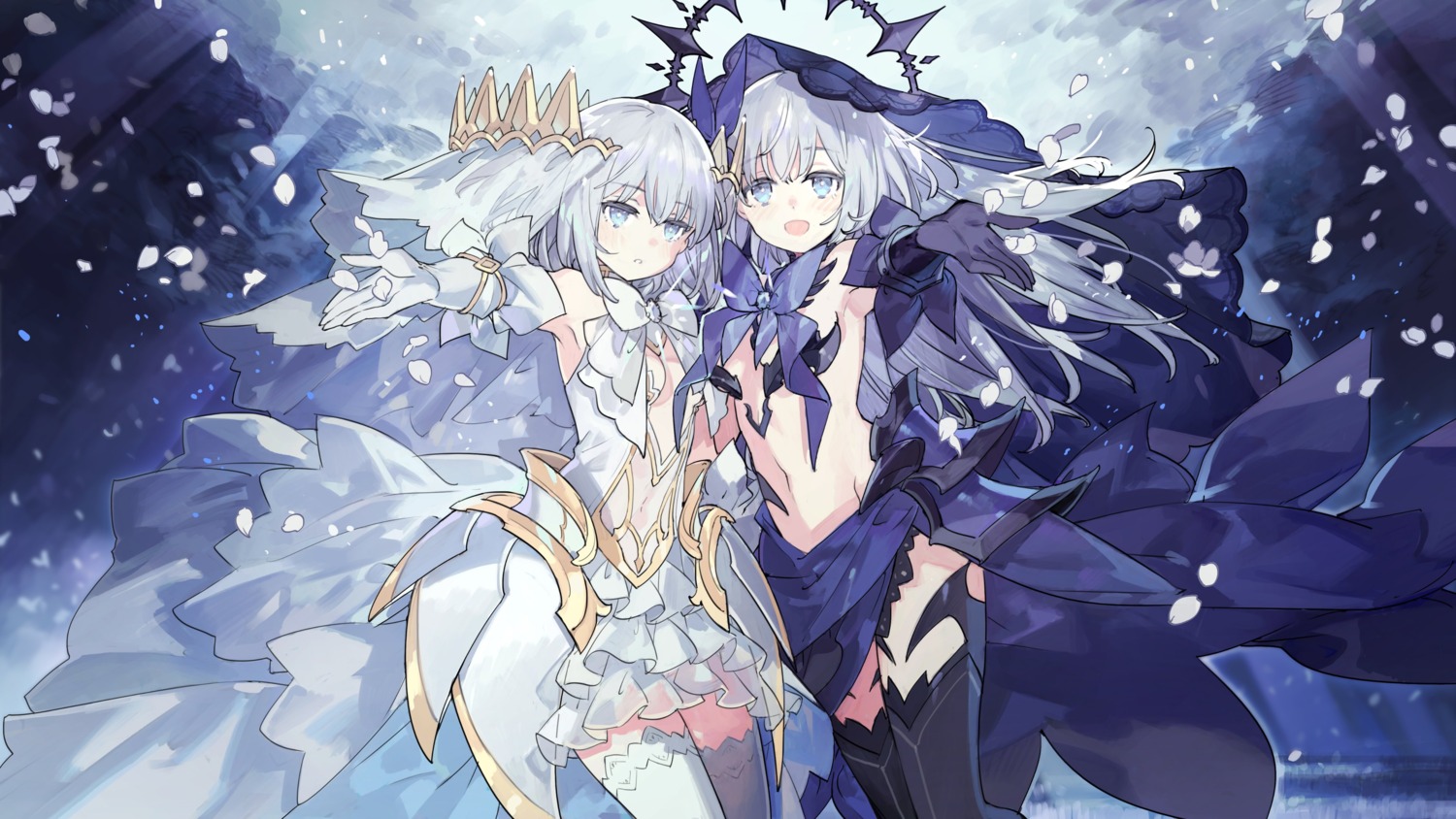 cleavage, date_a_live, dress, no_bra, see_through, starshadowmagician, thighhighs, tobiichi_origami, wedding_dress