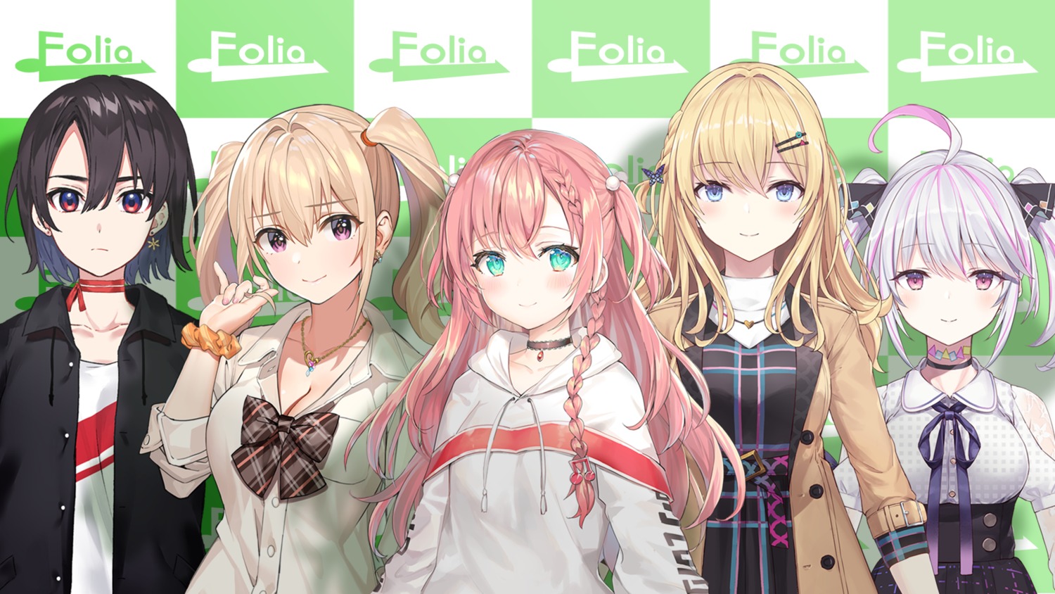 amagasaki_chiaki, amemiya_mei, asahina_hina, cleavage, folia, haduki_yuka, momoko_(momopoco), sakashita_kyoka, seifuku, sweater, wallpaper