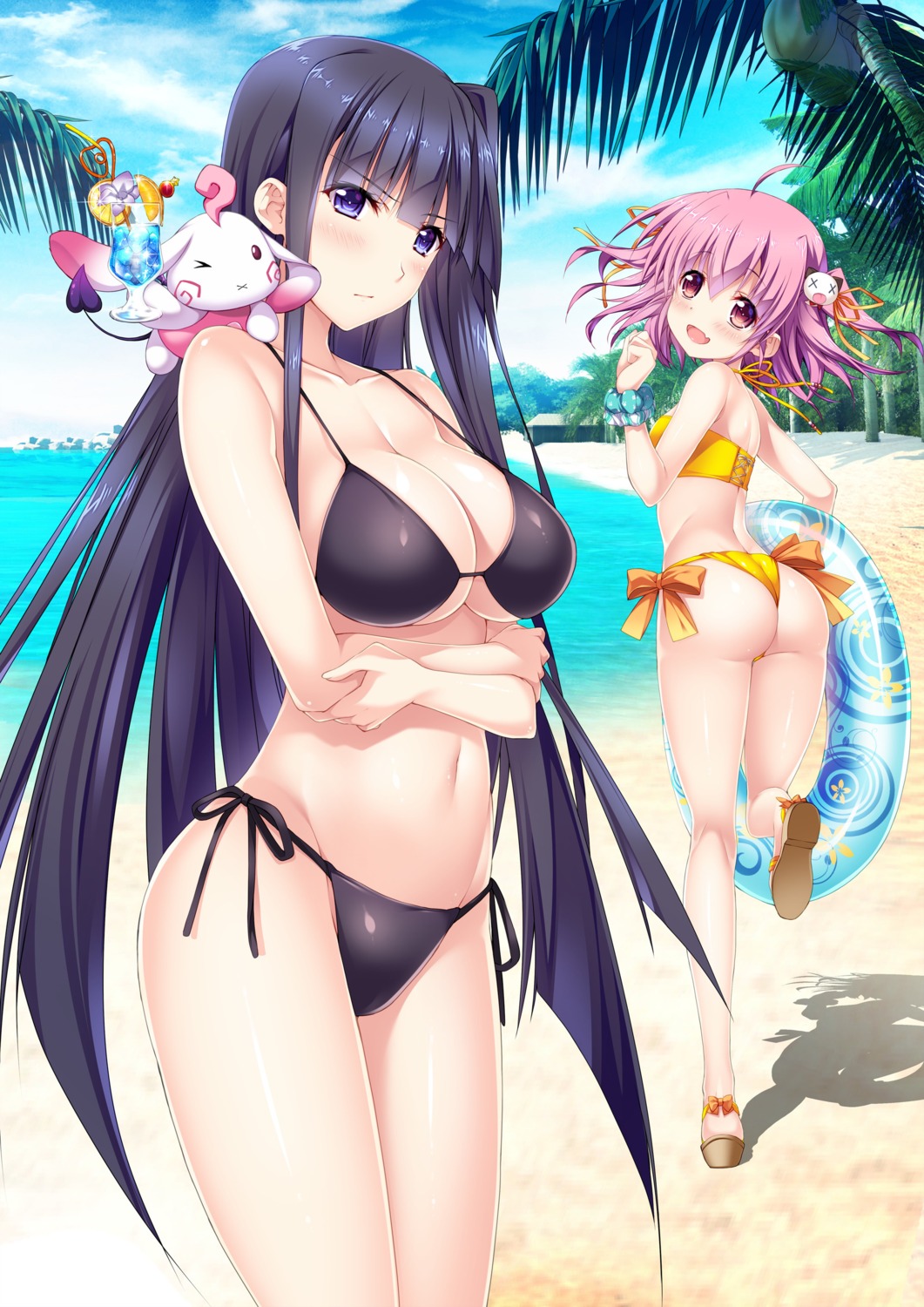 ass, bikini, cleavage, higa_yukari, swimsuits
