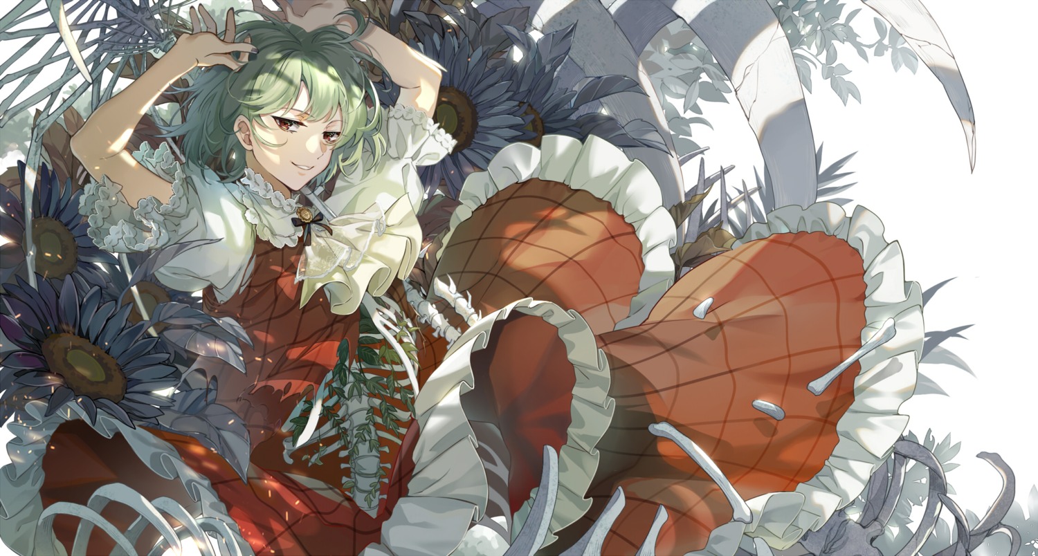 ekita_xuan, kazami_yuuka, skirt_lift, touhou