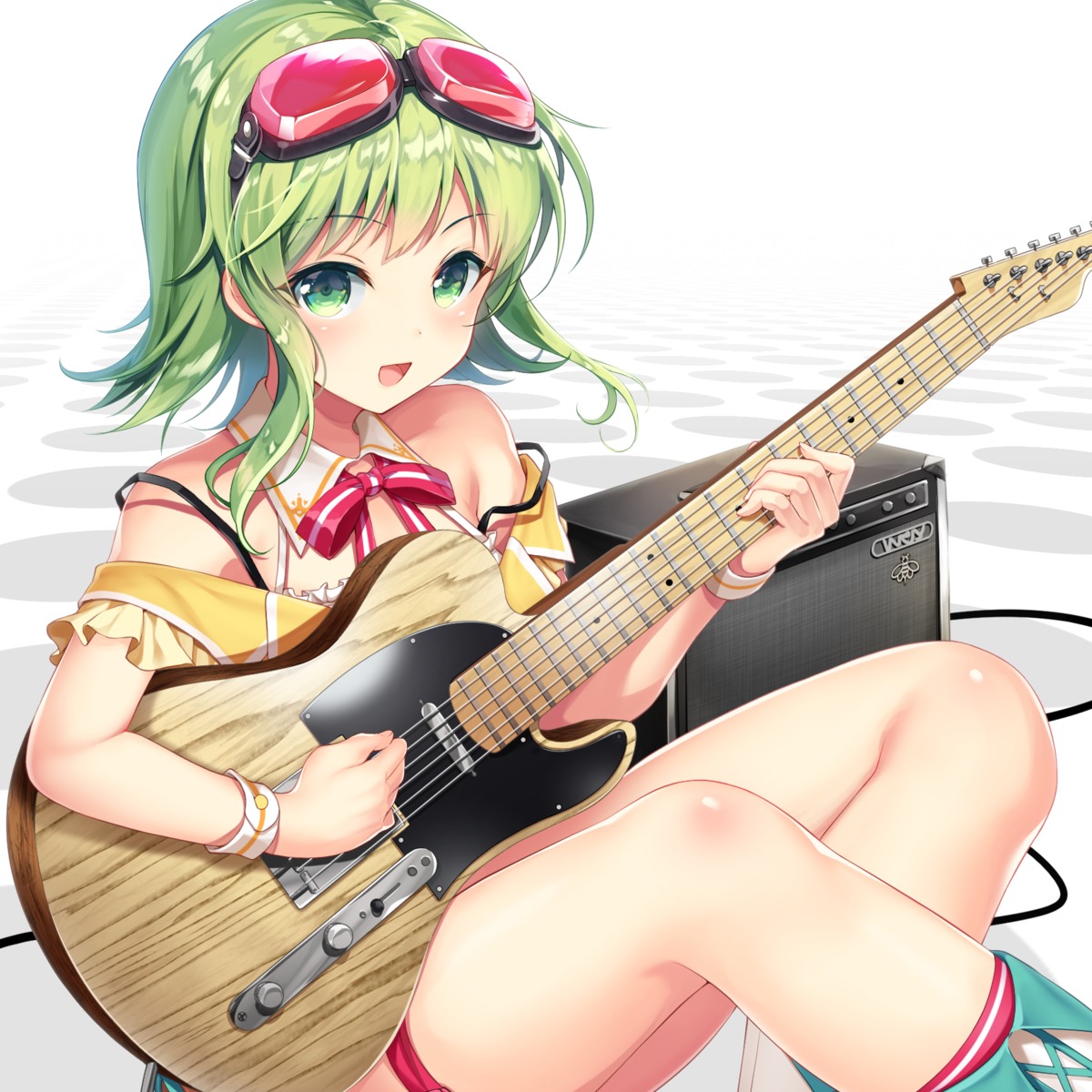 garter, guitar, gumi, nametakenoko, vocaloid