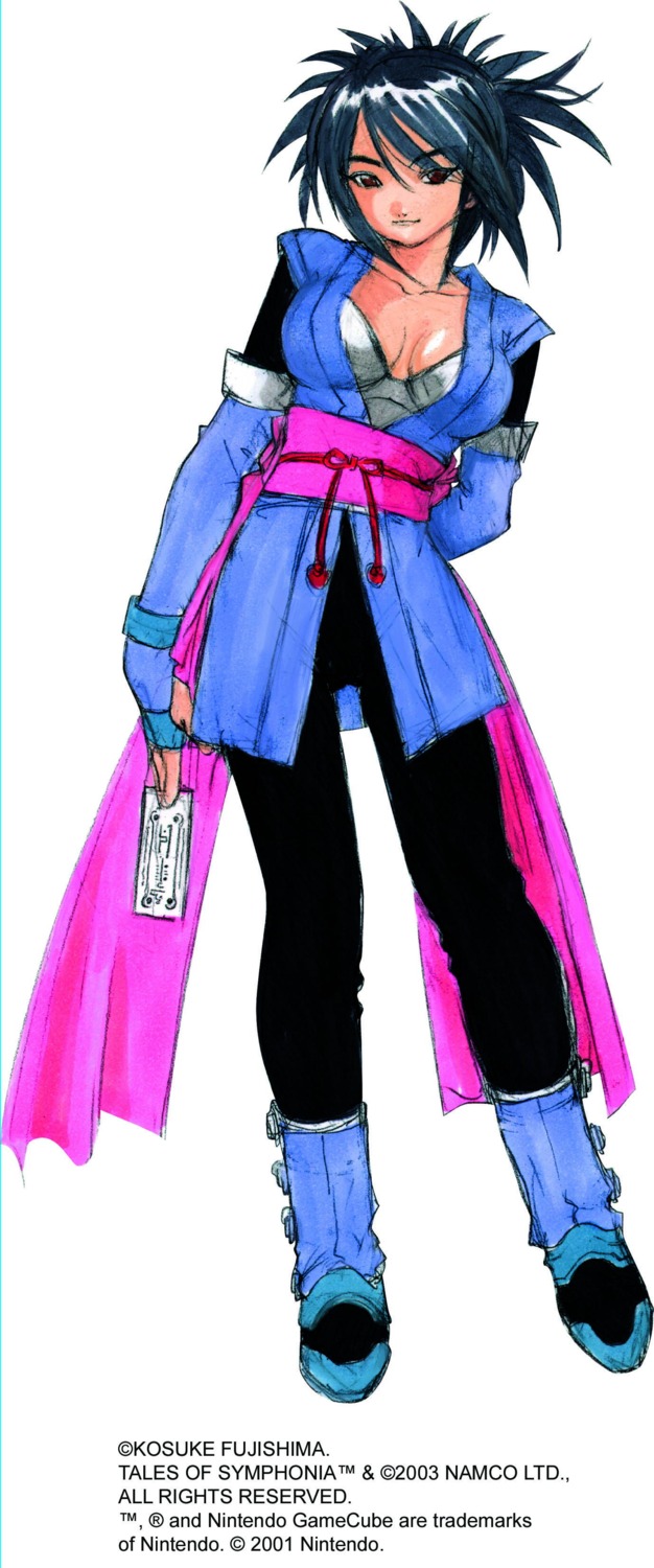 cleavage, fujishima_kousuke, sheena_fujibayashi, tales_of, tales_of_symphonia