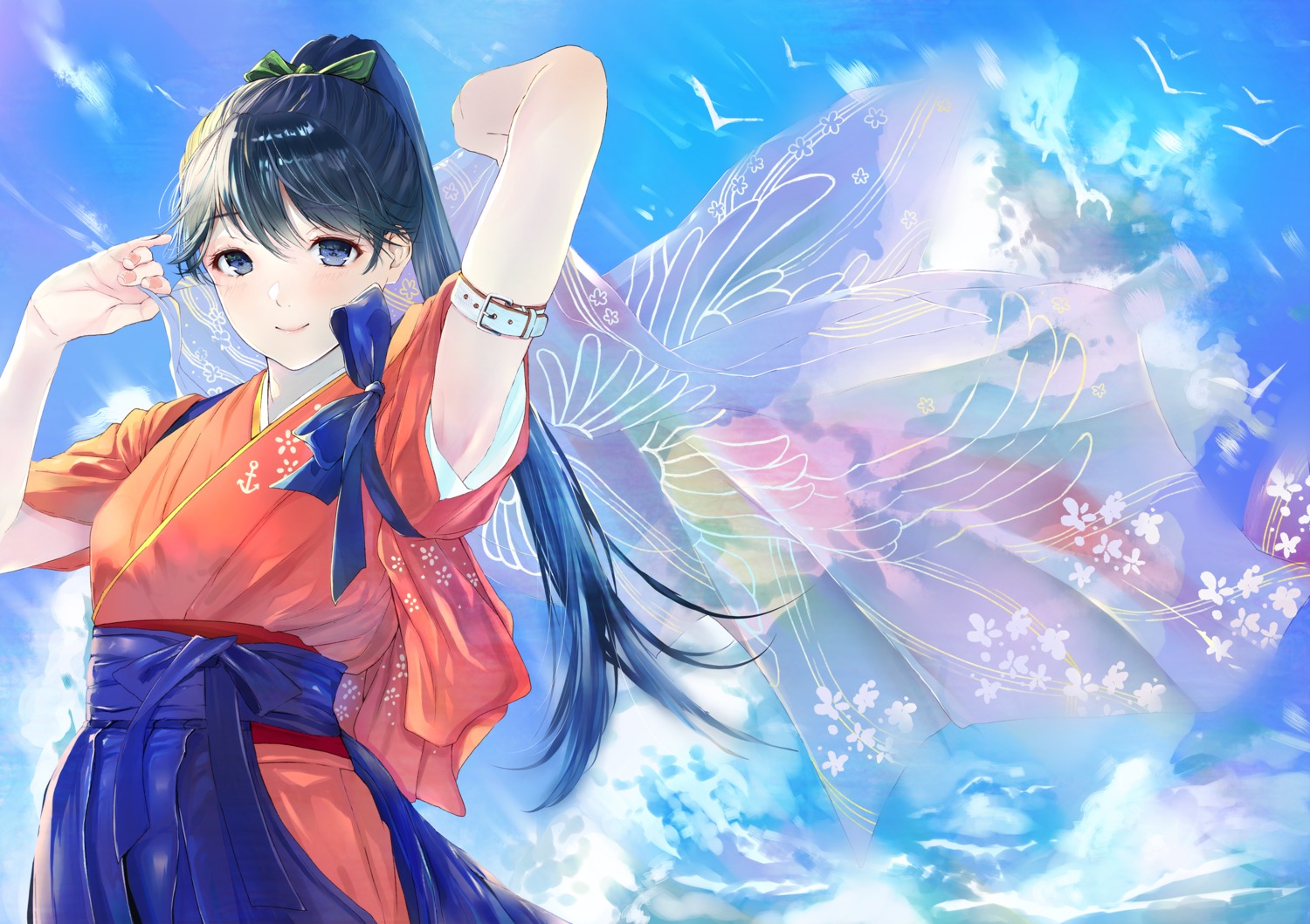 houshou_(kancolle), japanese_clothes, kantai_collection, magai_akashi