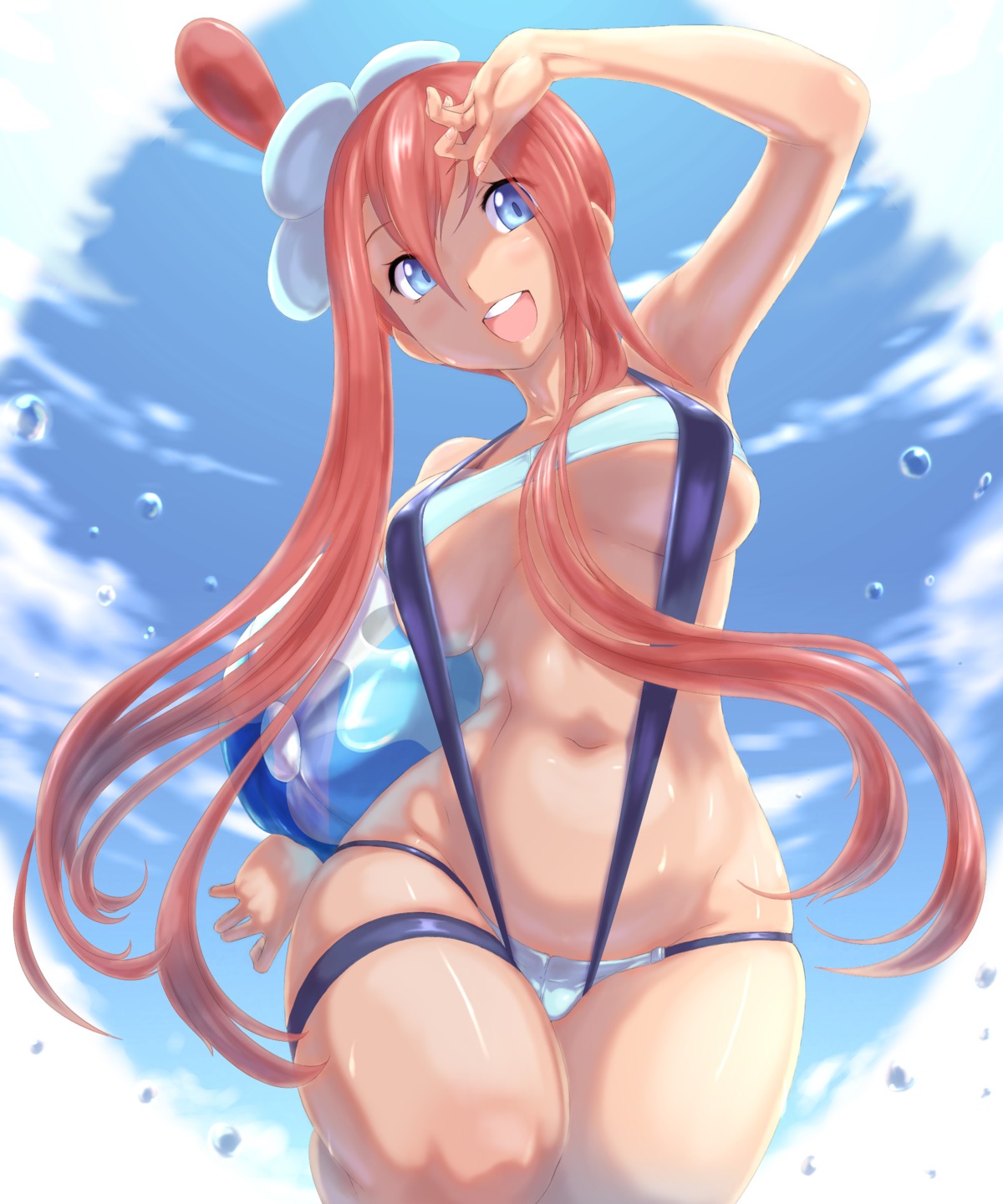 bikini, garter, huuro_(pokemon), kous_(onetwojustice), pokemon, pokemon_b2w2, pokemon_bw, sling_bikini, swimsuits