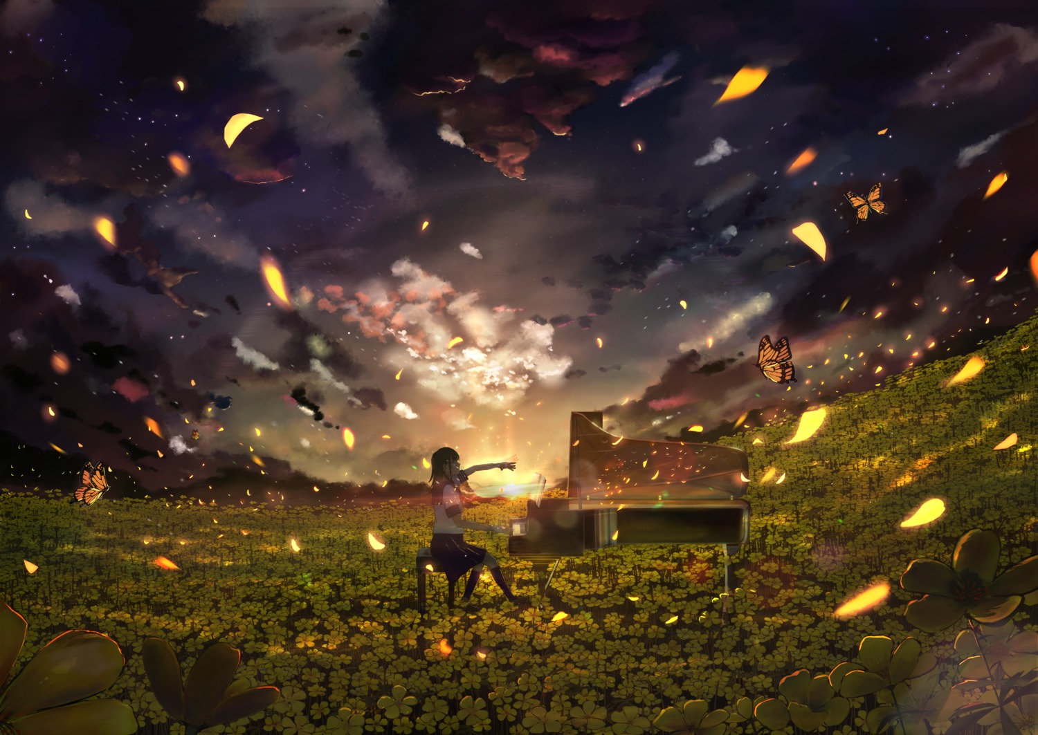 landscape, sakura_inu_(itoyatomo), seifuku