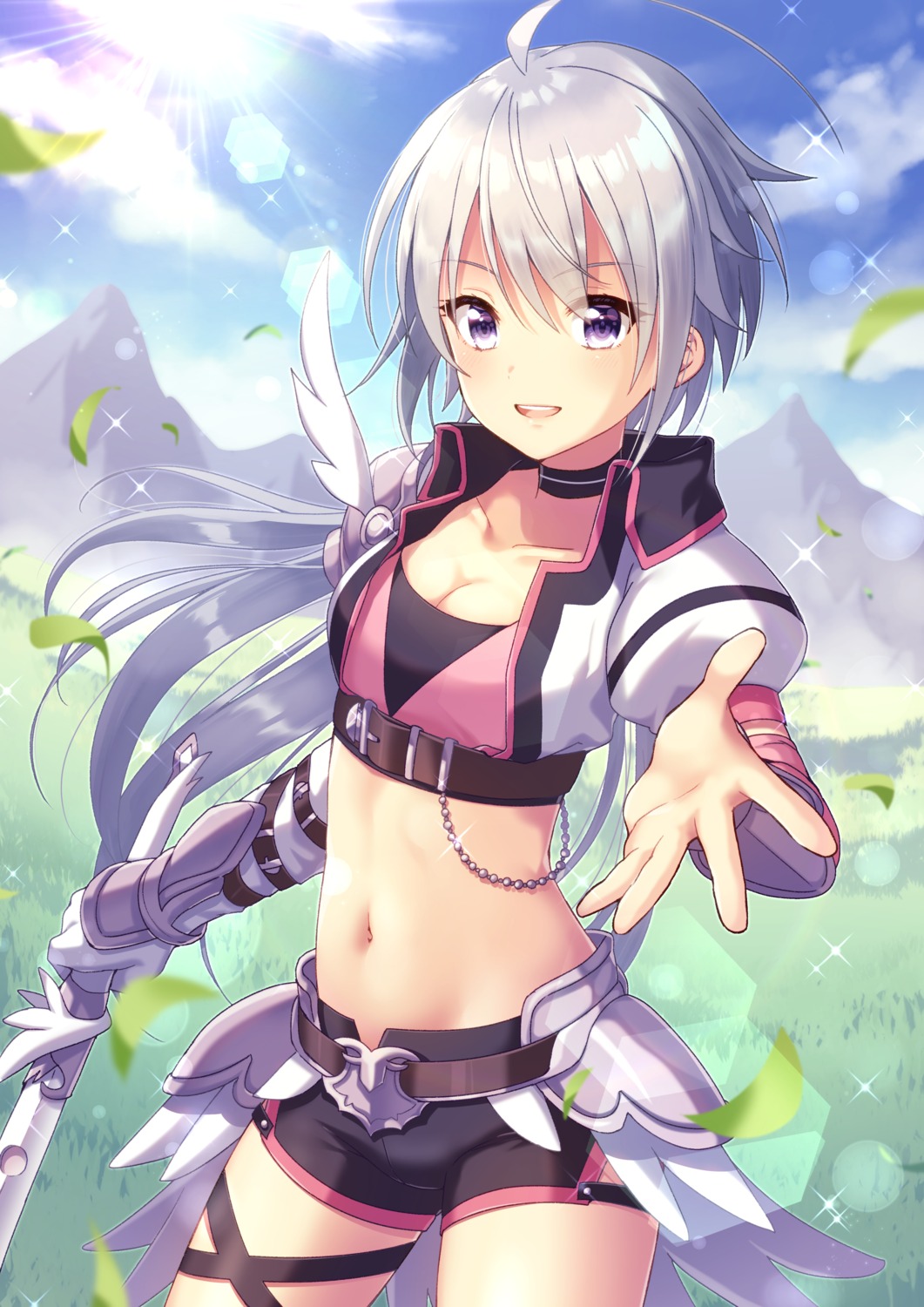 cleavage, ichiren_namiro, mikuma_tomo, princess_connect!, princess_connect!_re:dive, sword