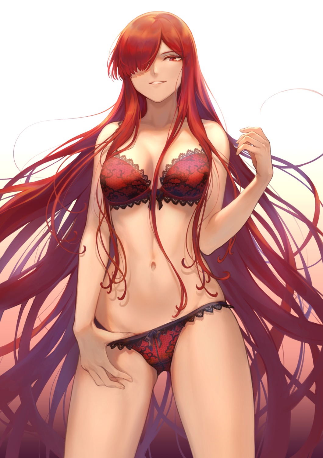 bra, cleavage, demon_king_nobunaga, fate/grand_order, mashu_(003), pantsu