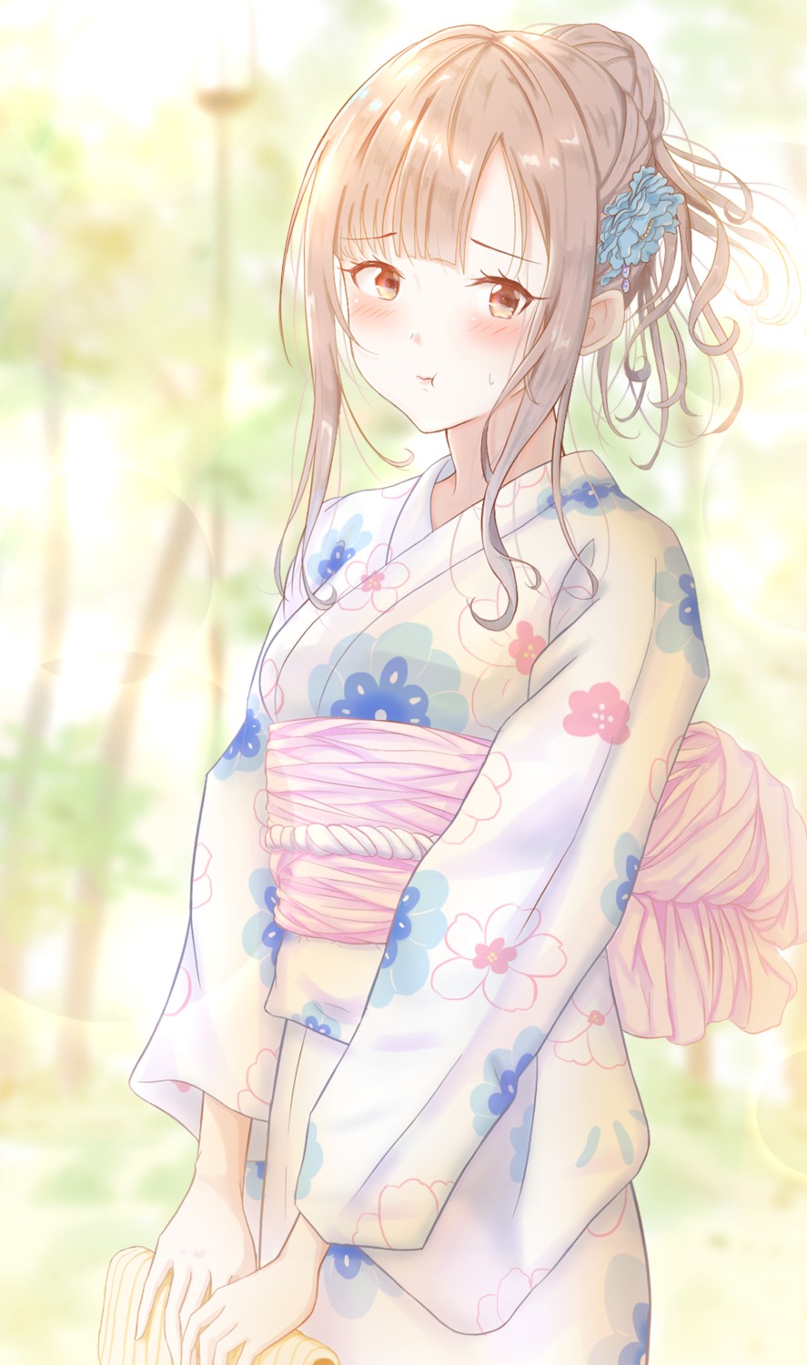mizumoto_yukari, the_idolm@ster, the_idolm@ster_cinderella_girls, toufuu, yukata