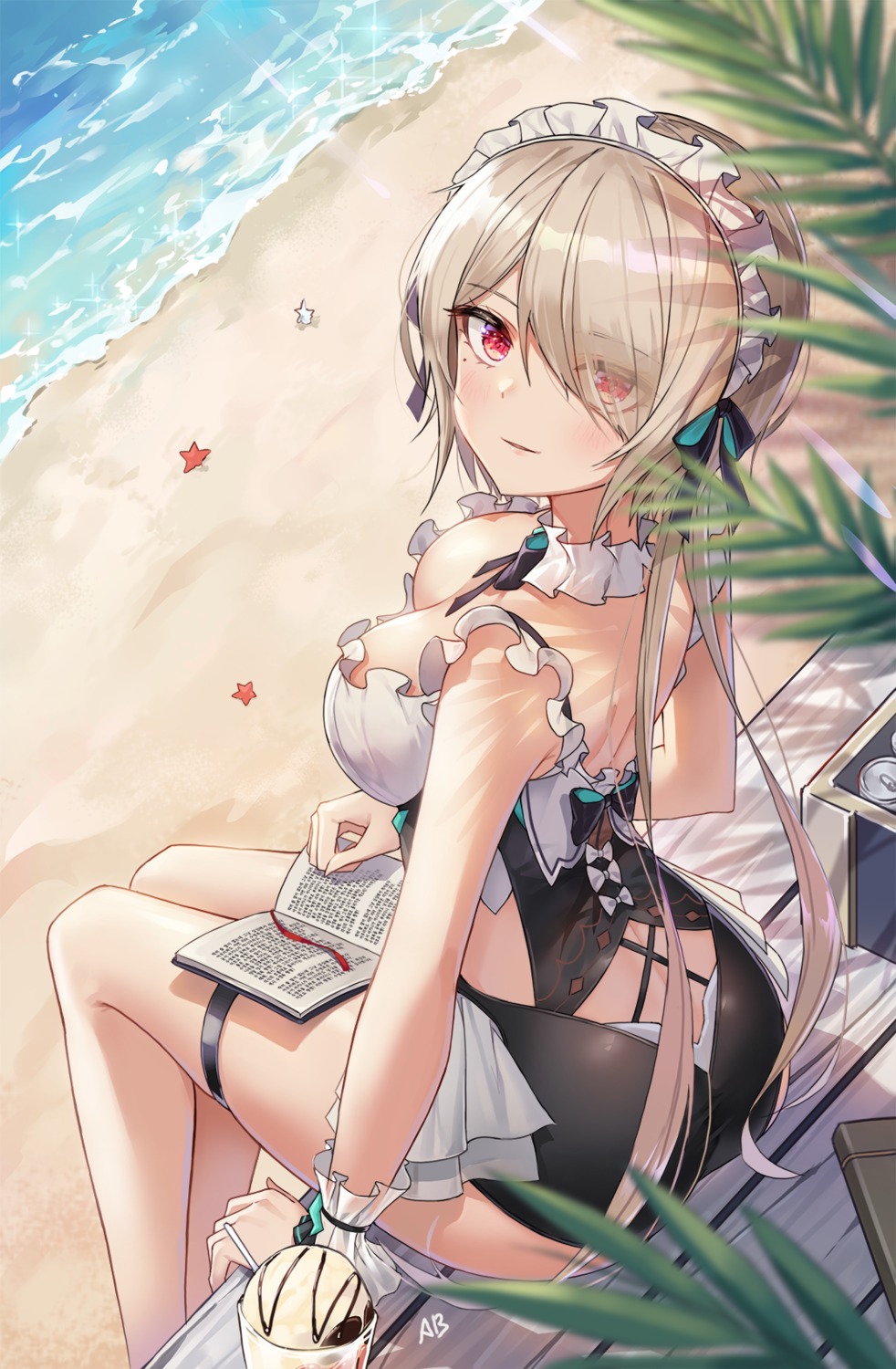 aliceblue, ass, benghuai_xueyuan, garter, honkai_impact, maid, no_bra