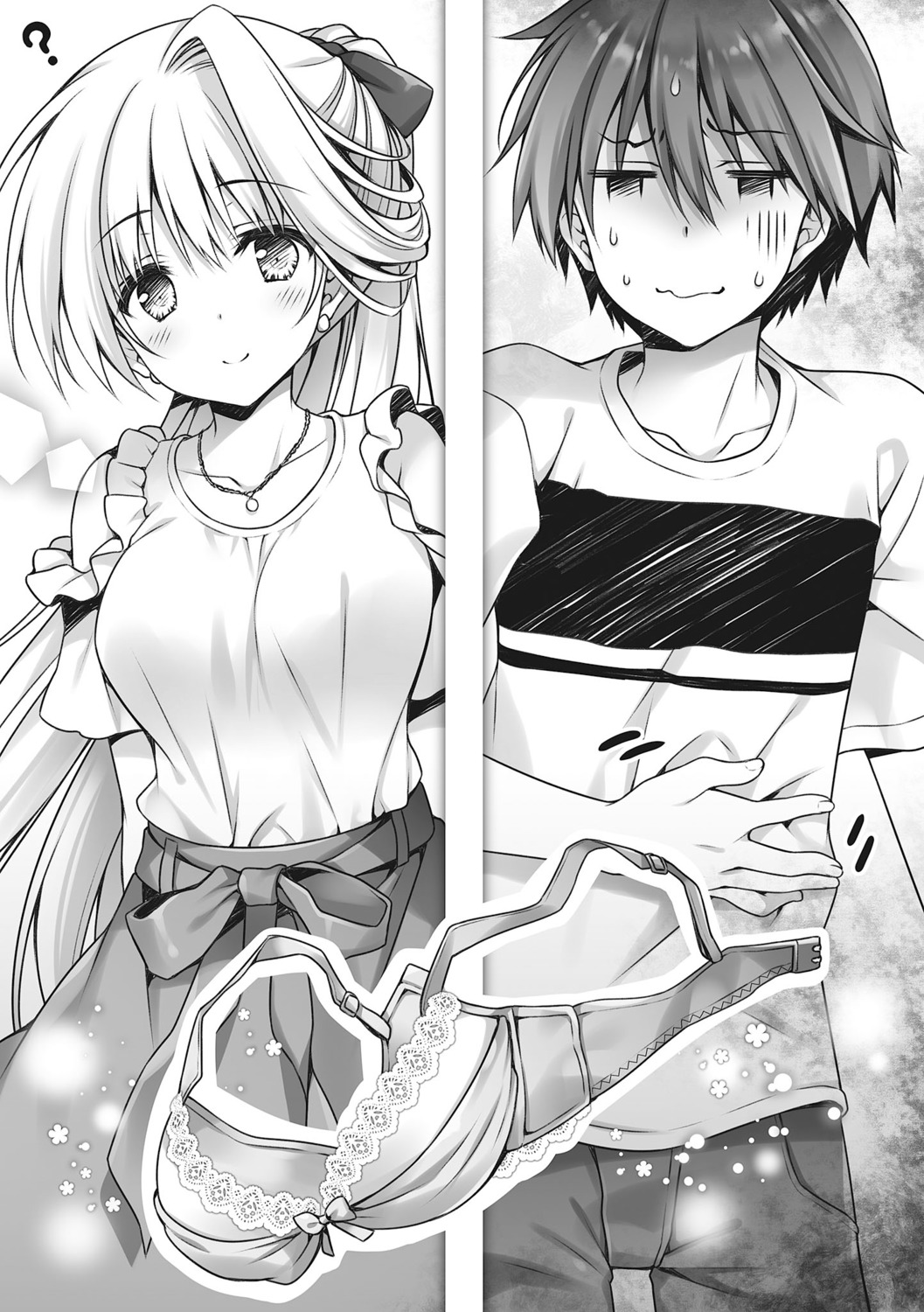 bra, dousei_kara_hajimaru_otaku_kanojo_no_tsukurikata, minami_erena_williams, monochrome, tatekawa_mako