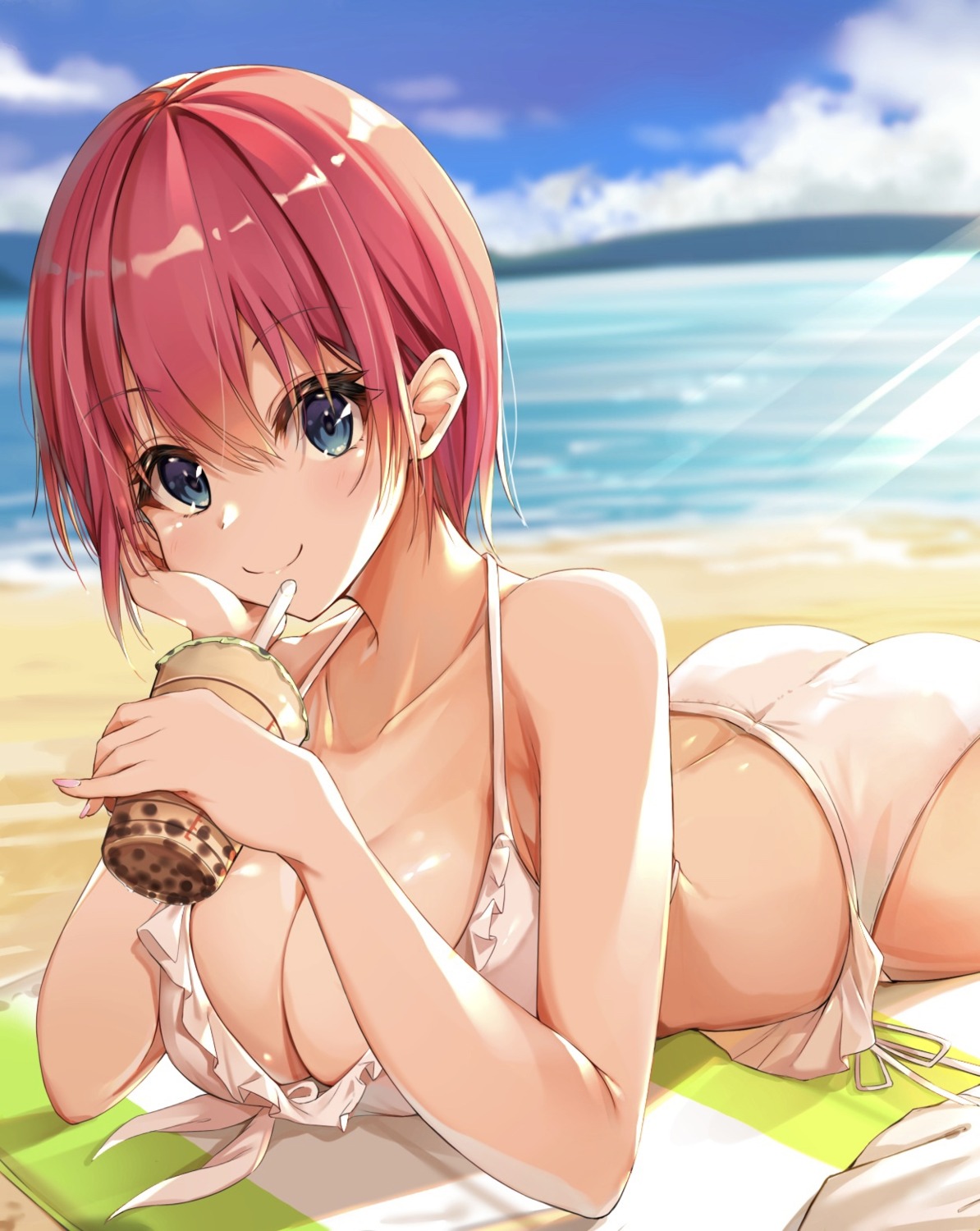 5-toubun_no_hanayome, bikini, kurokuro_illust, nakano_ichika, swimsuits