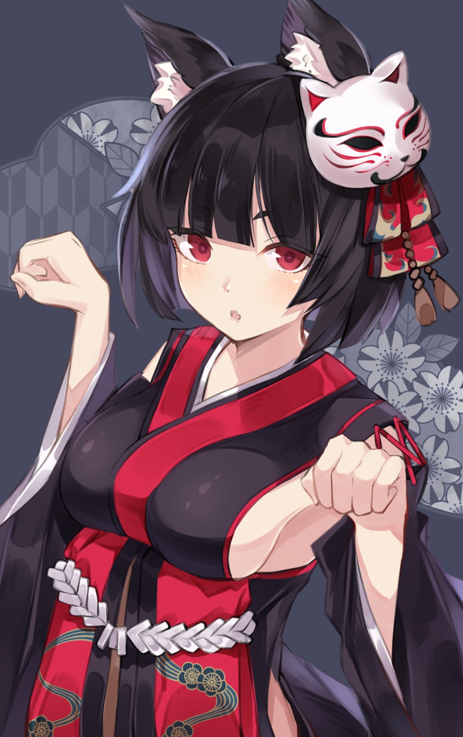 animal_ears, azur_lane, basil_(st_1), japanese_clothes, yamashiro_(azur_lane)