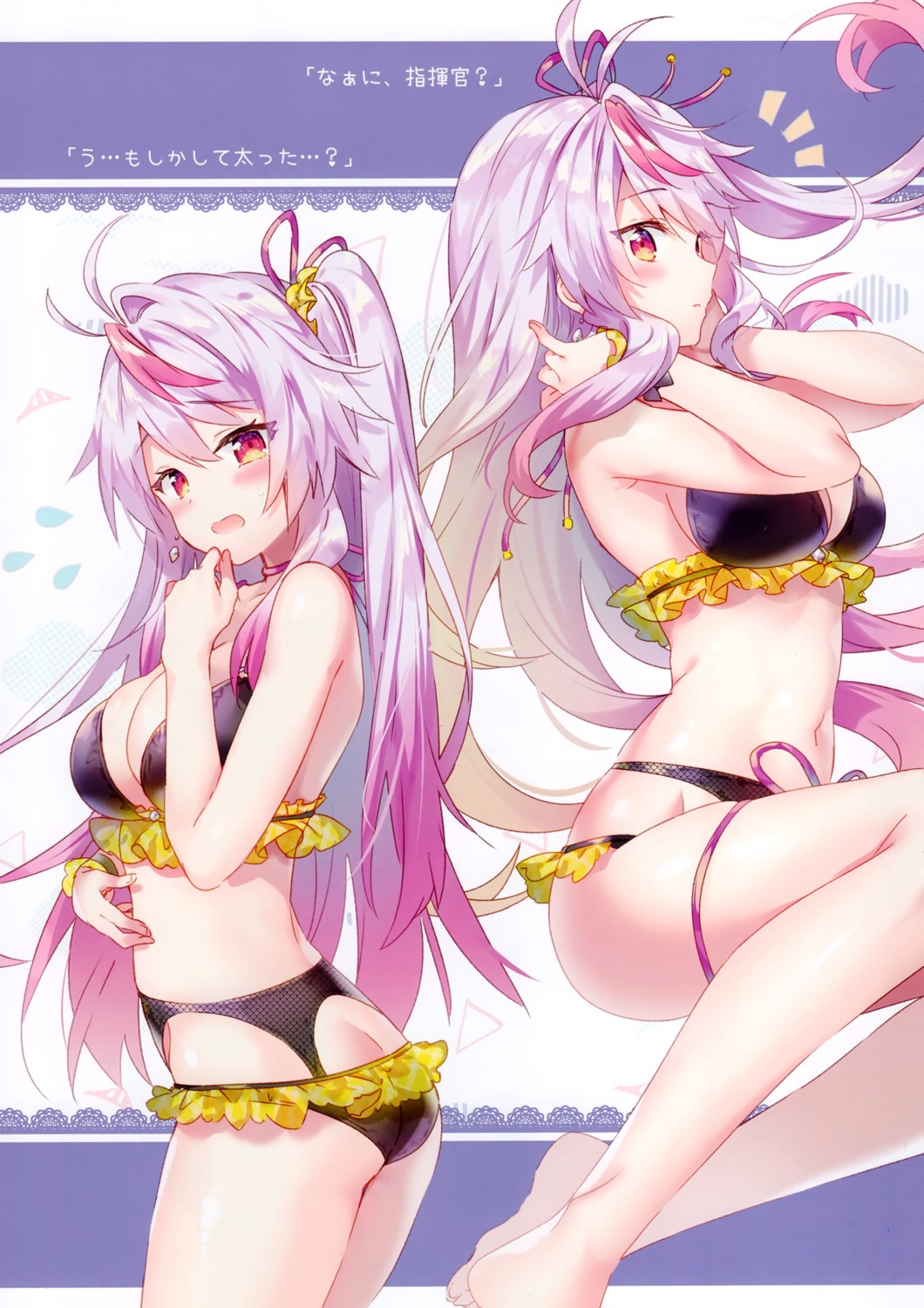 azur_lane, eterna, garter, garter_belt, grenville_(azur_lane), riichu, swimsuits