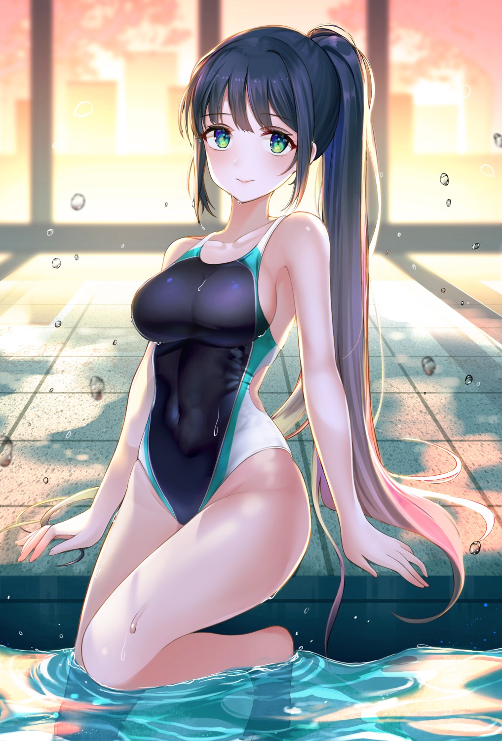 foka_(beginner), swimsuits, wet