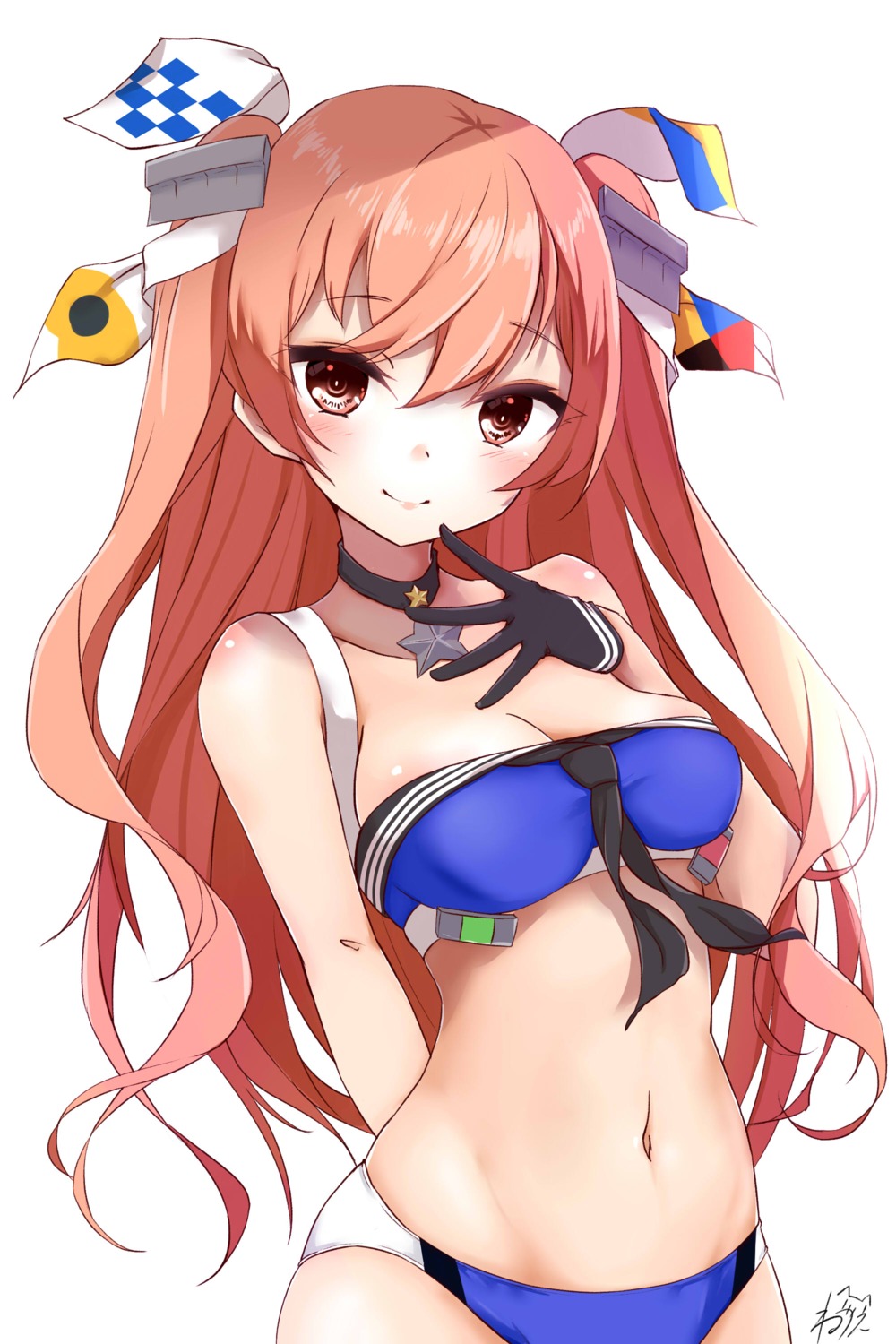 bikini, johnston_(kancolle), kantai_collection, neve, swimsuits
