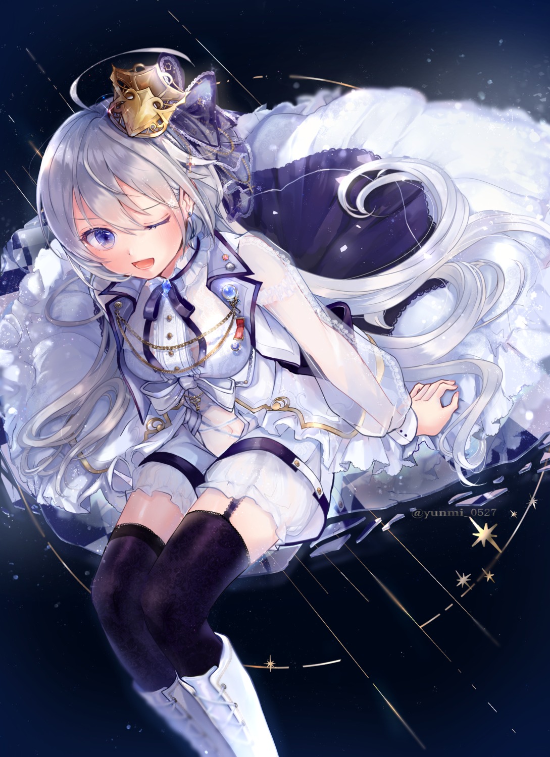 mikuma_tomo, princess_connect!, princess_connect!_re:dive, see_through, stockings, thighhighs, yunmi