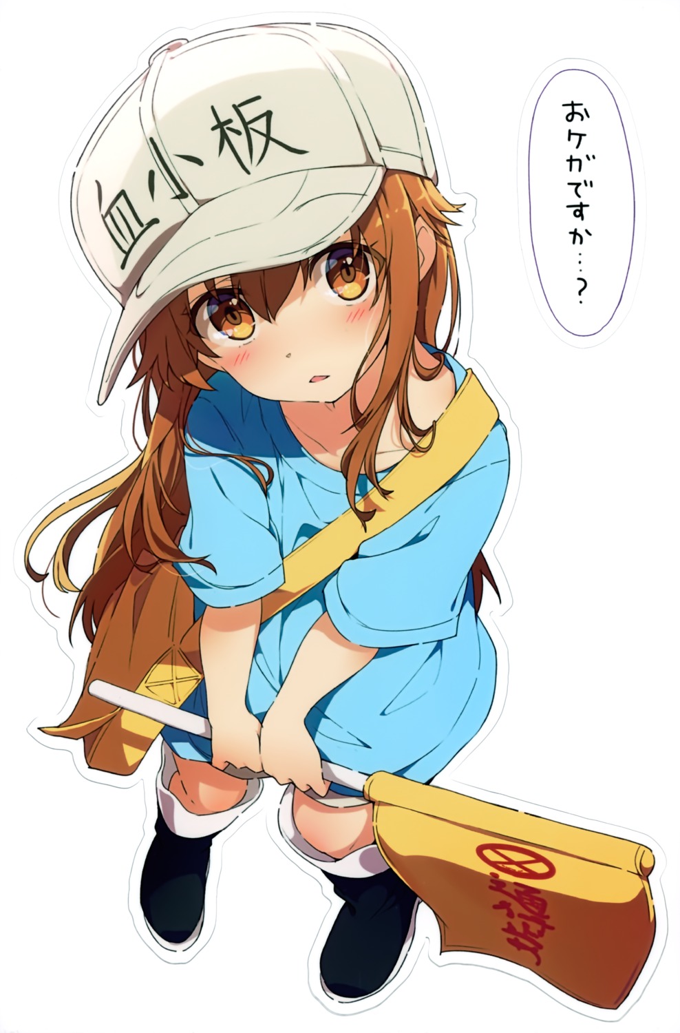 hataraku_saibou, imo_musume, ogipote, platelet_(hataraku_saibou)