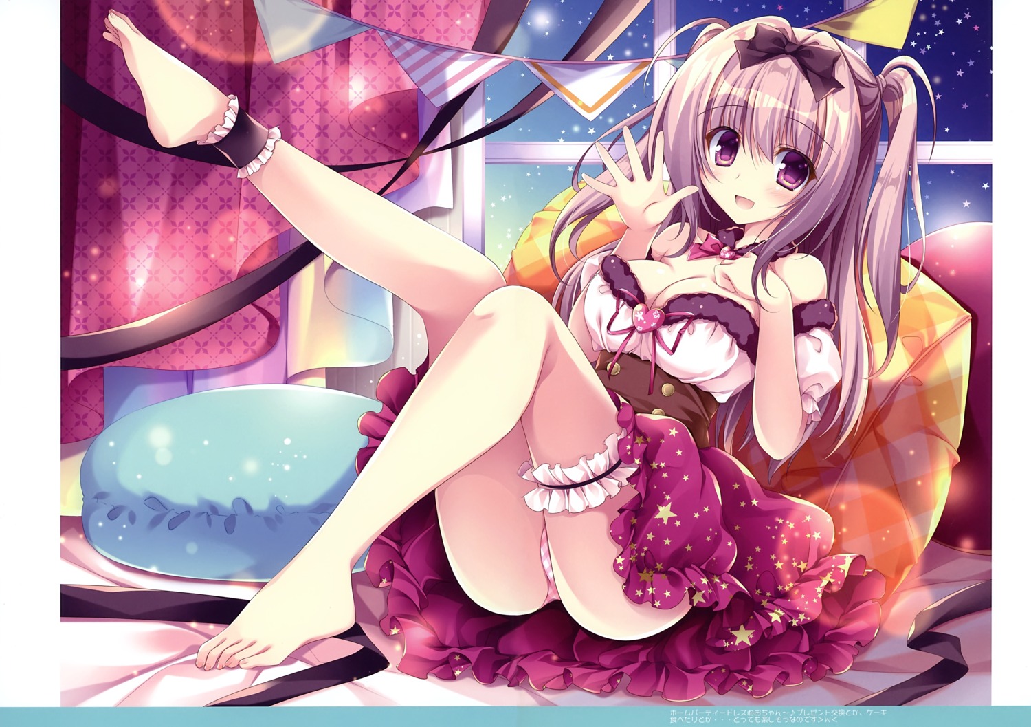 cleavage, dress, feet, garter, matsurija, nanaroba_hana, pantsu