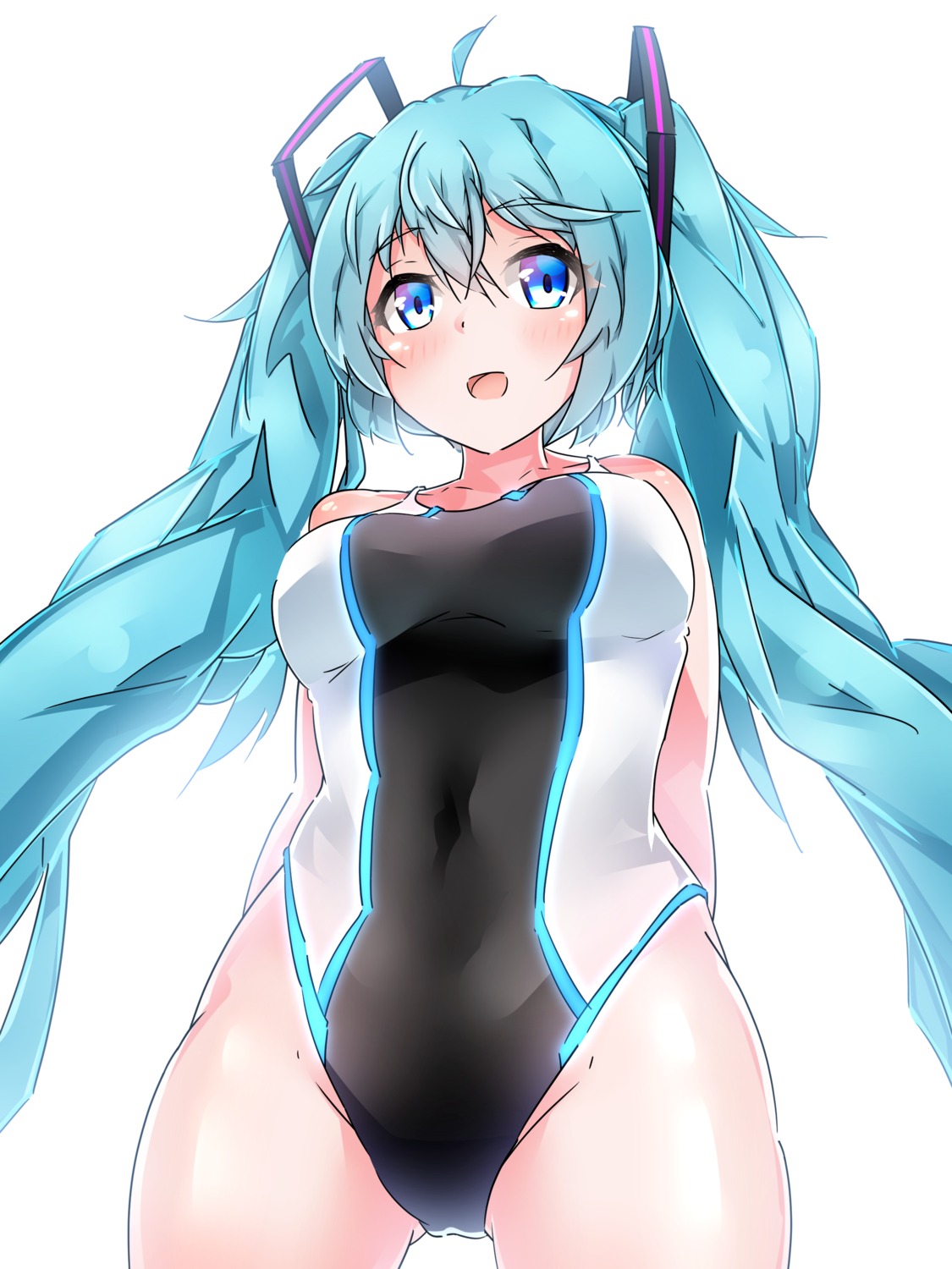 harukawa, hatsune_miku, leotard, swimsuits, vocaloid