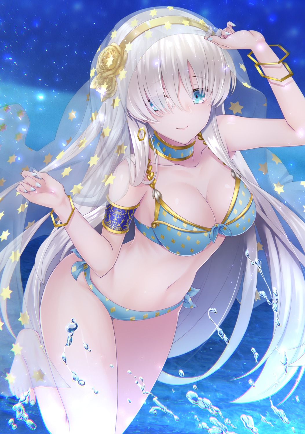 anastasia_(fate/grand_order), bikini, cleavage, emanon_123, fate/grand_order, swimsuits