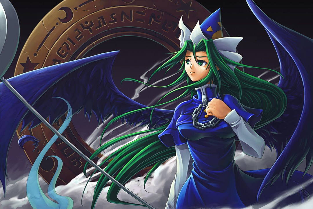 mima, touhou, tubane, wings